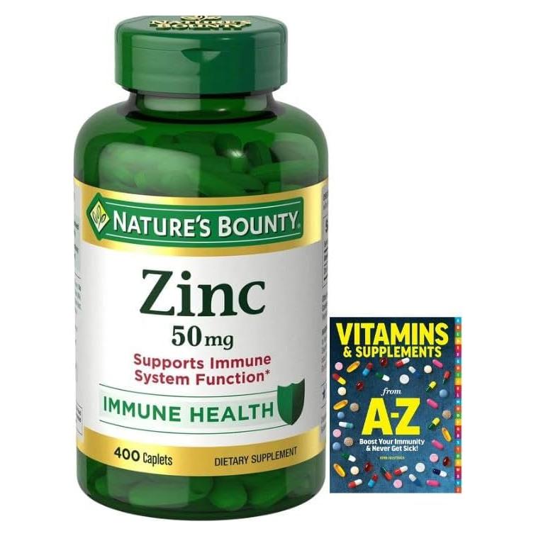 Suplemento de Zinc 50mg Nat Bounty 400 Tabletas