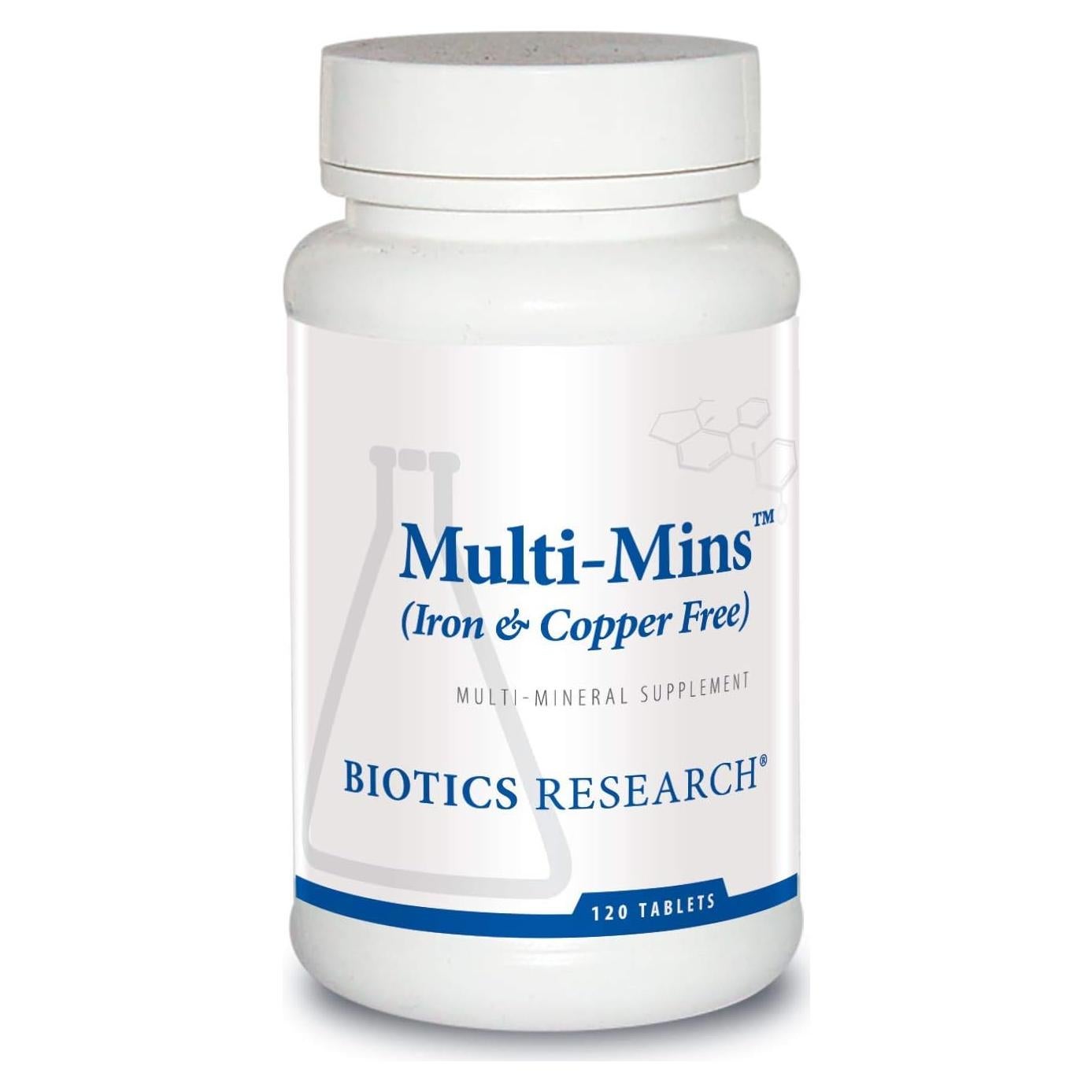 Complejo Multimineral Multi Mins Biotics 120 Tabletas Sin Hierro