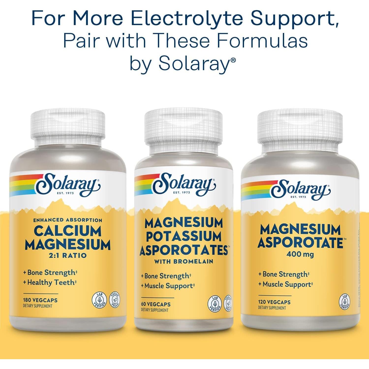 Suplemento Quelado de Potasio Solaray 100 Cápsulas 85g