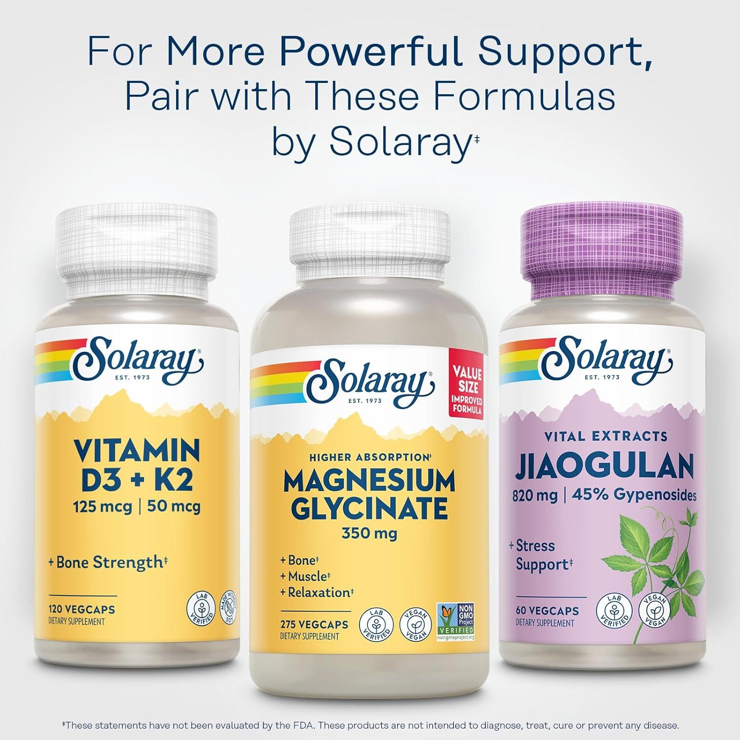 Suplemento Vegano Solaray Jiaogulan 60 VegCaps Antioxidante