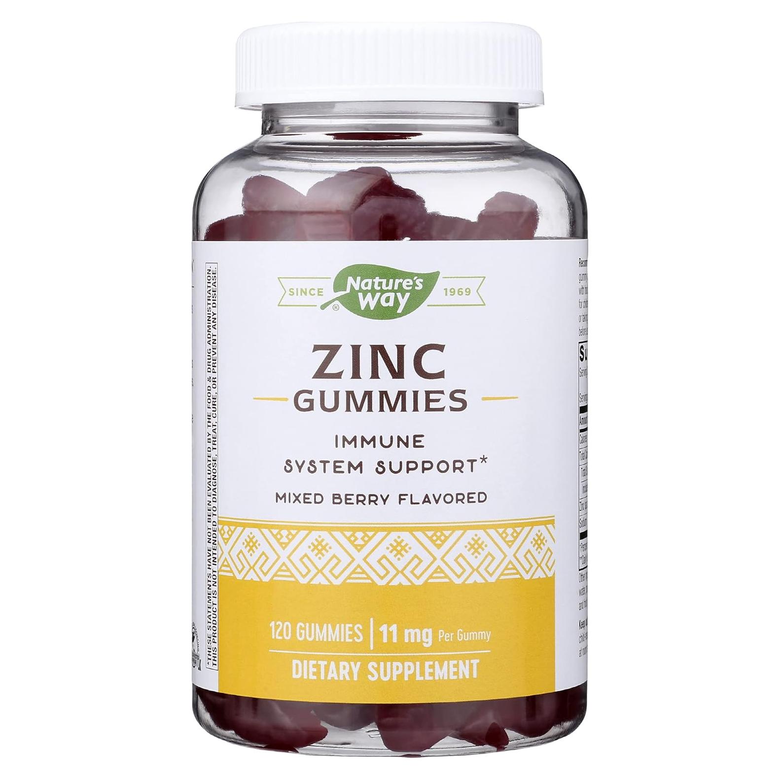 Gomitas de Zinc Nature's Way 120 unidades Sabor Bayas