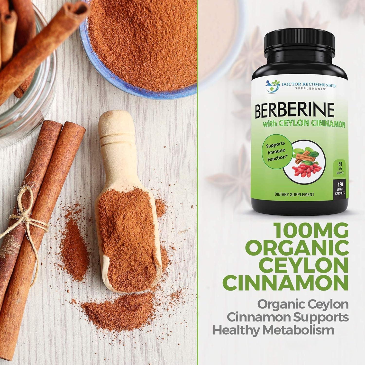 Berberina con Canela de Ceilán 1200mg - 120 Cápsulas Vegetales