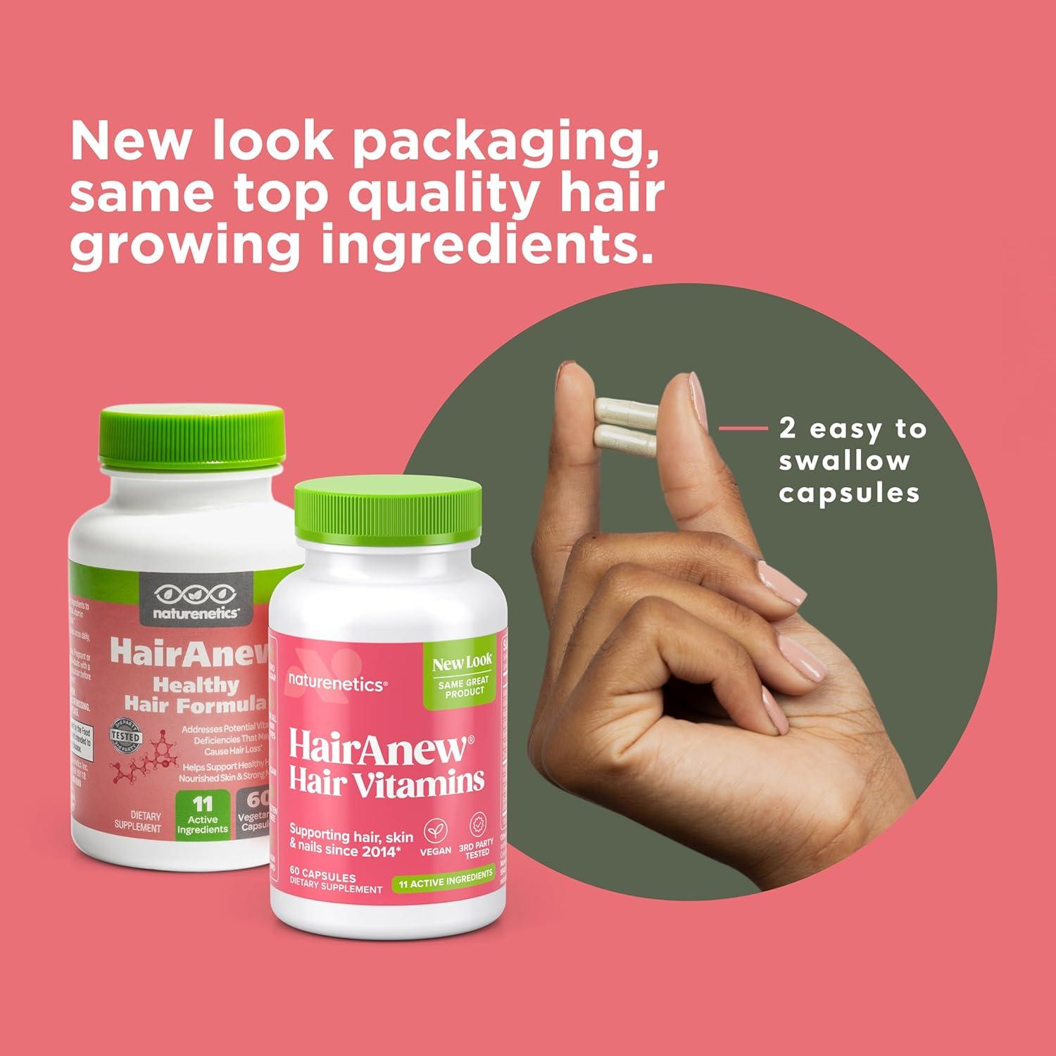 Vitaminas Naturenetics HairAnew para Crecimiento Cabello 81g