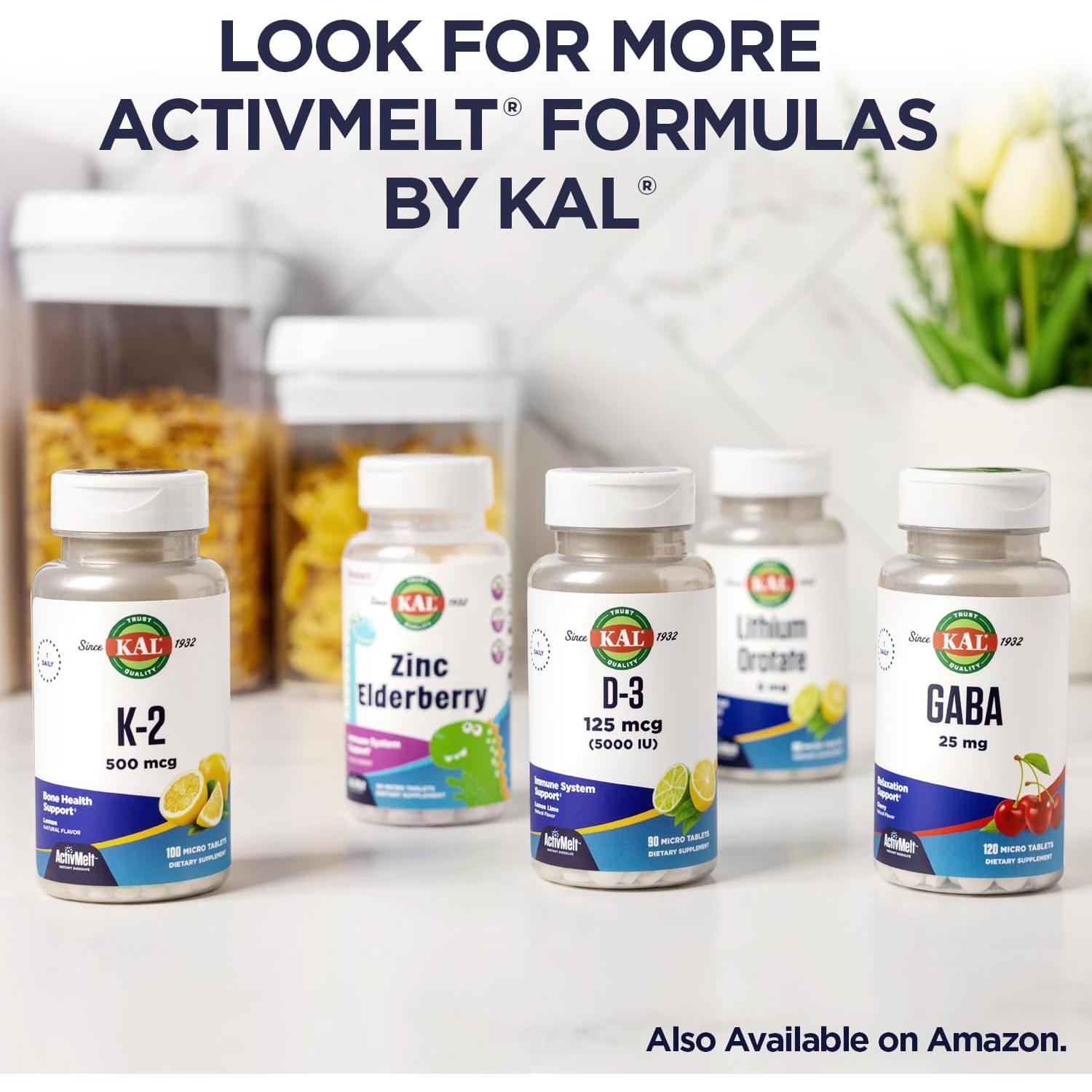 Tabletas de Hierro KAL 90 Tabletas 4.5 mg Sabor Manzana