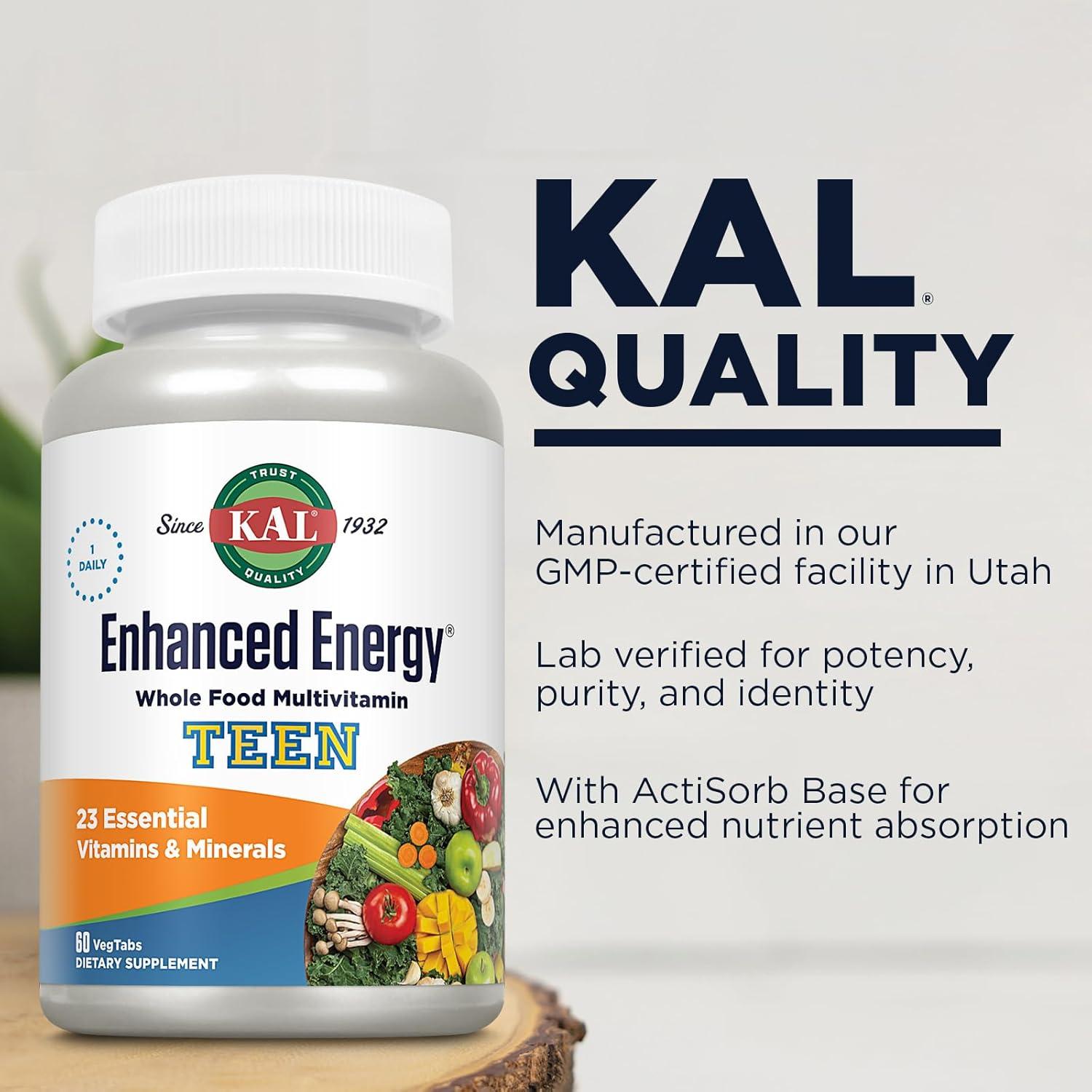 Kal Multivitamínico Energético para Adolescentes 60 Tabletas