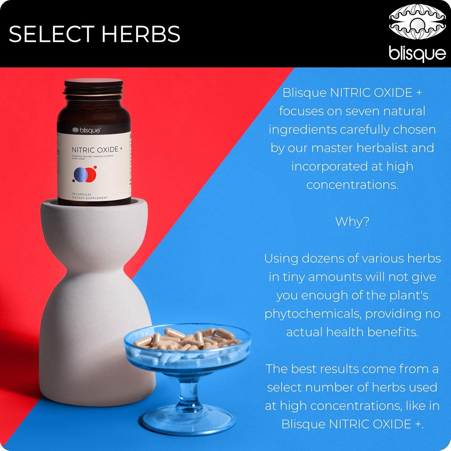 Suplemento Blisque Óxido Nítrico 90 Cápsulas Vegano