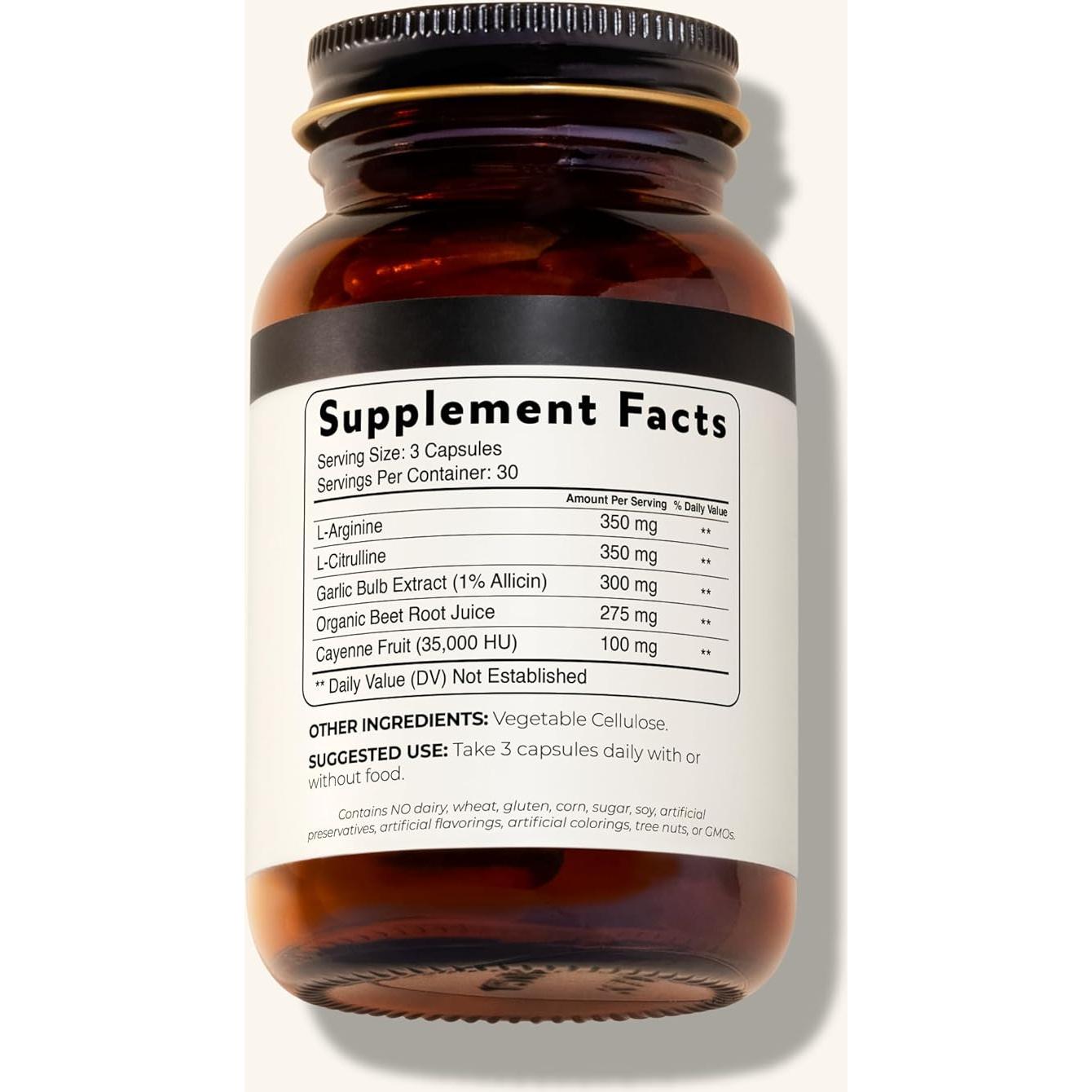 Suplemento Blisque Óxido Nítrico 90 Cápsulas Vegano