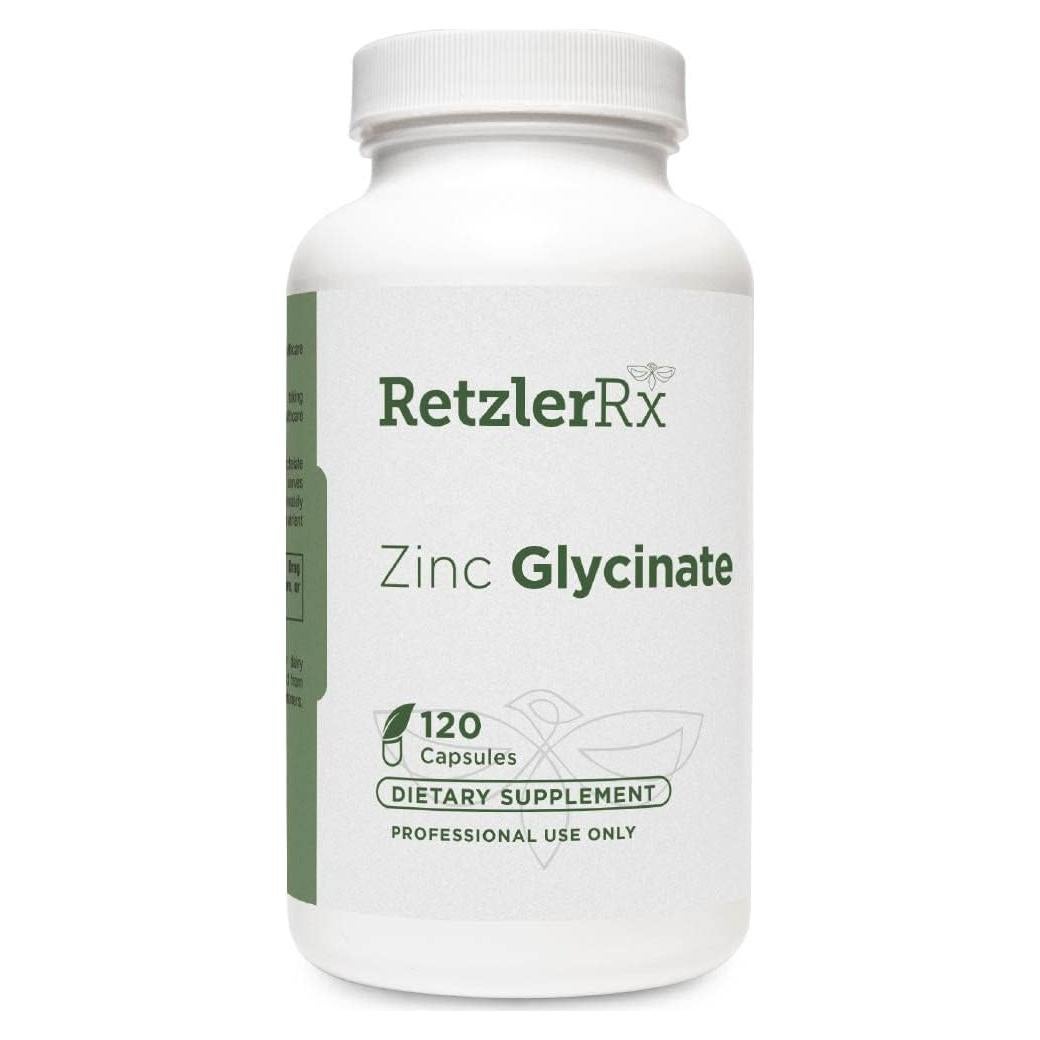 Suplemento de Zinc Glicinato 20mg - HormoneSynergy - 120 Cápsulas Vegetarianas