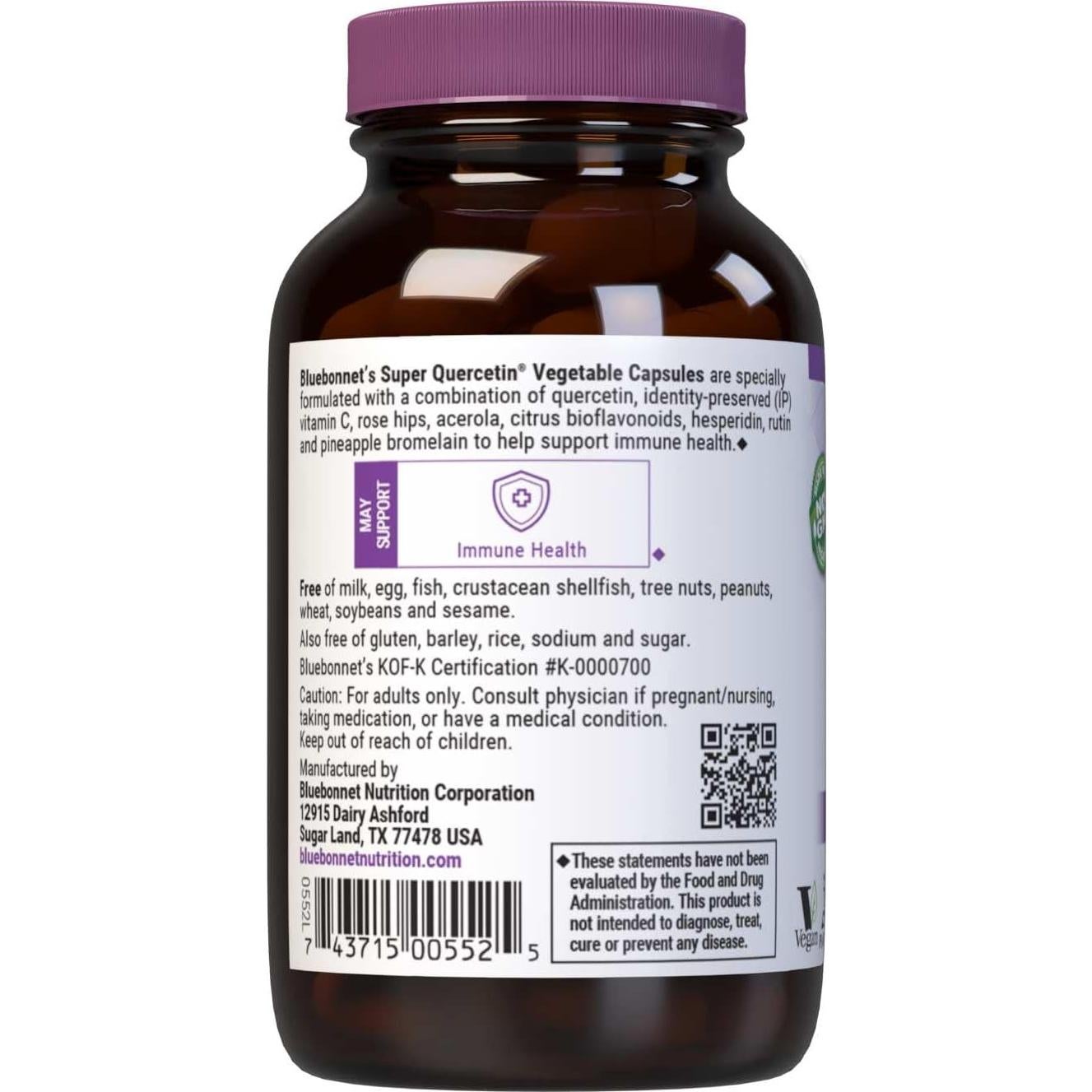 Cápsulas Vegetales Super Quercetina Bluebonnet 60 Unidades