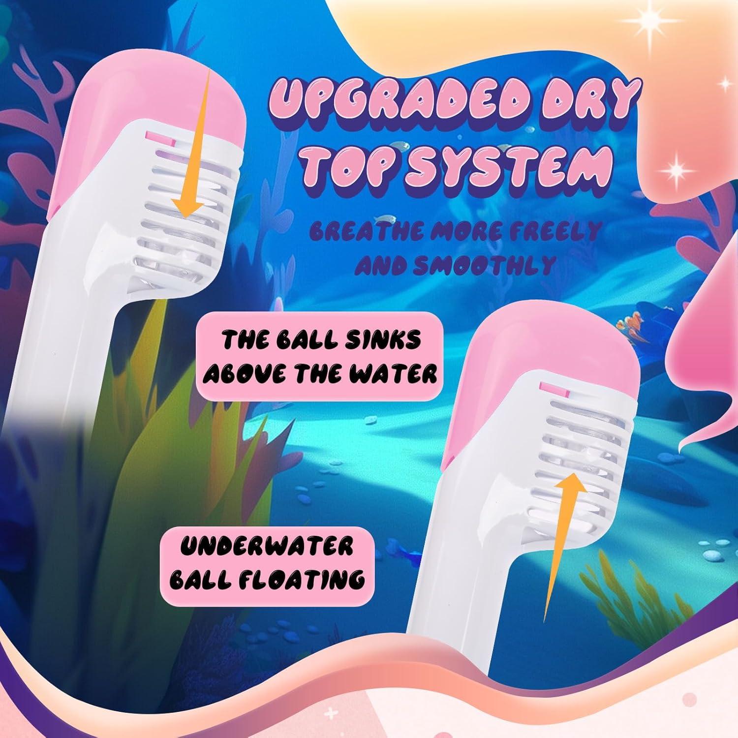 Máscara de Snorkel Vitare para Niños Rosa 180° Antifugas