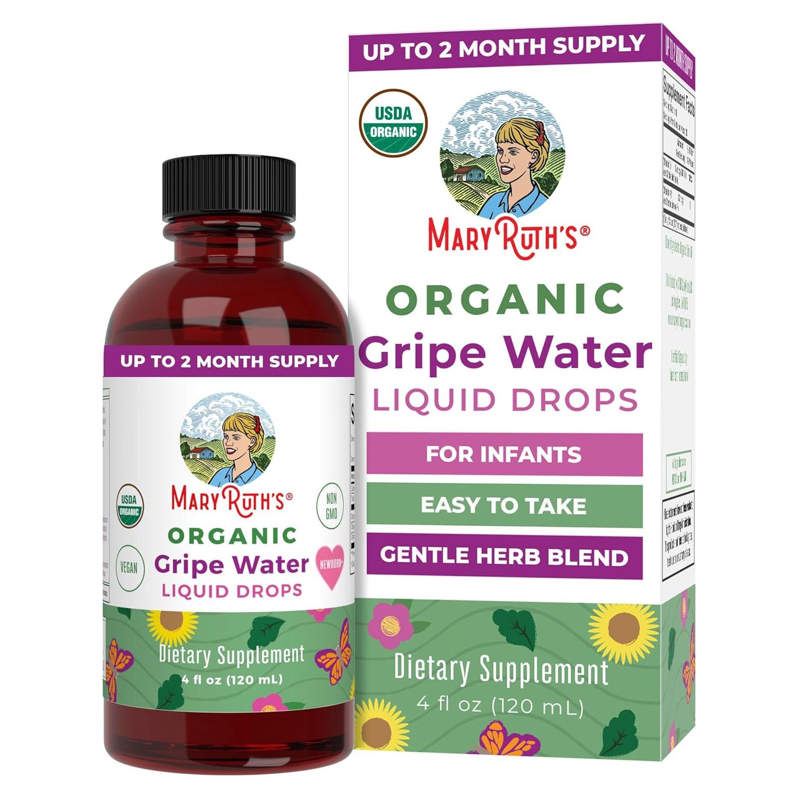 Agua de Gripe Orgánica MaryRuth's para Bebés 118 ml