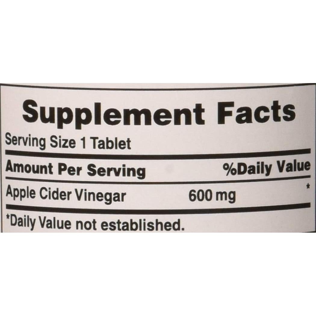 Vinagre de Sidra de Manzana Puritan's Pride 600 mg 200 Tabletas