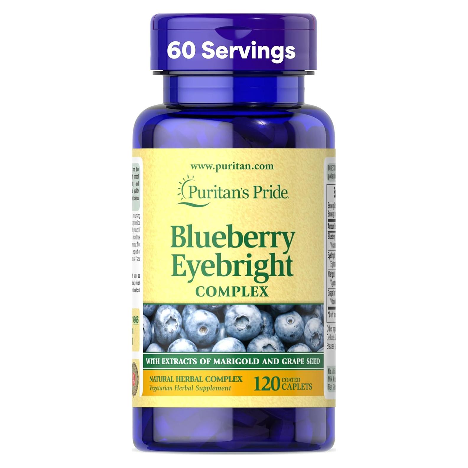 Tabletas de Arándano y Eyebright Puritan's Pride 120 unidades