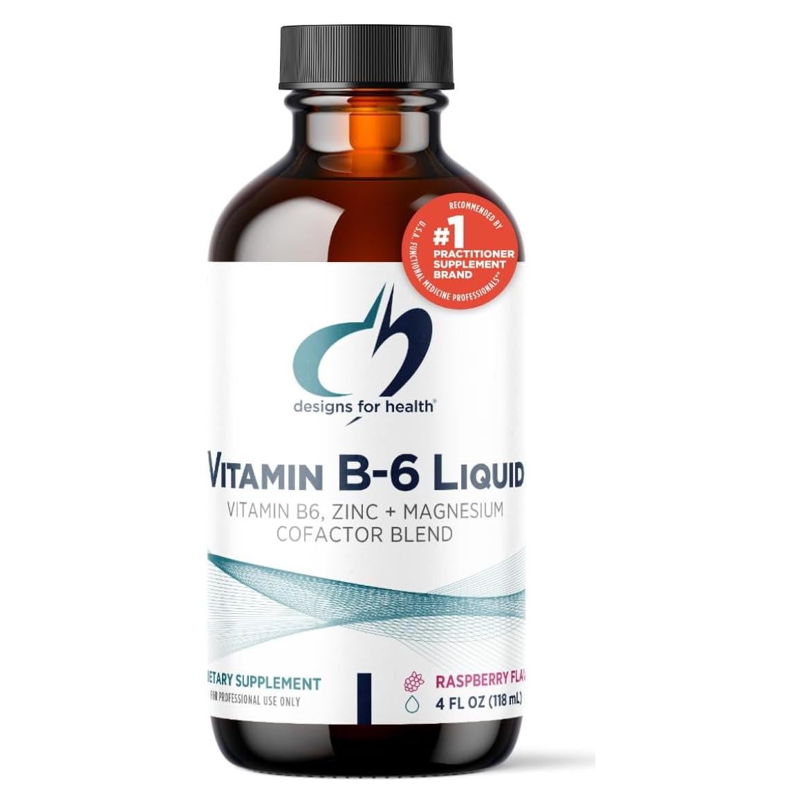 Vitamina B6 Líquida 50mg con Magnesio y Zinc - Sabor Frambuesa