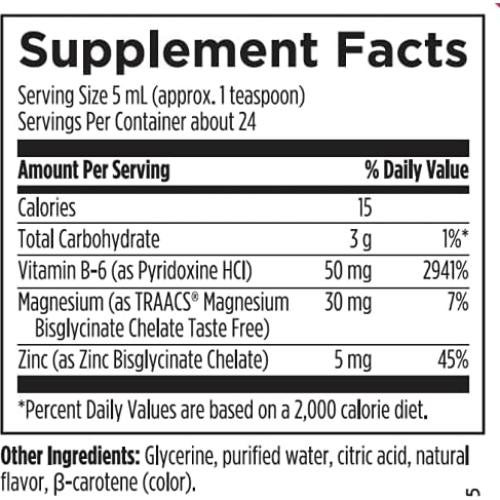 Vitamina B6 Líquida 50mg con Magnesio y Zinc - Sabor Frambuesa