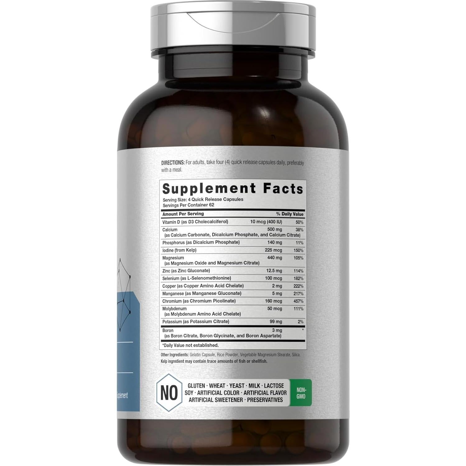 Suplemento Multimineral Horbaach 250 Cápsulas Sin Hierro