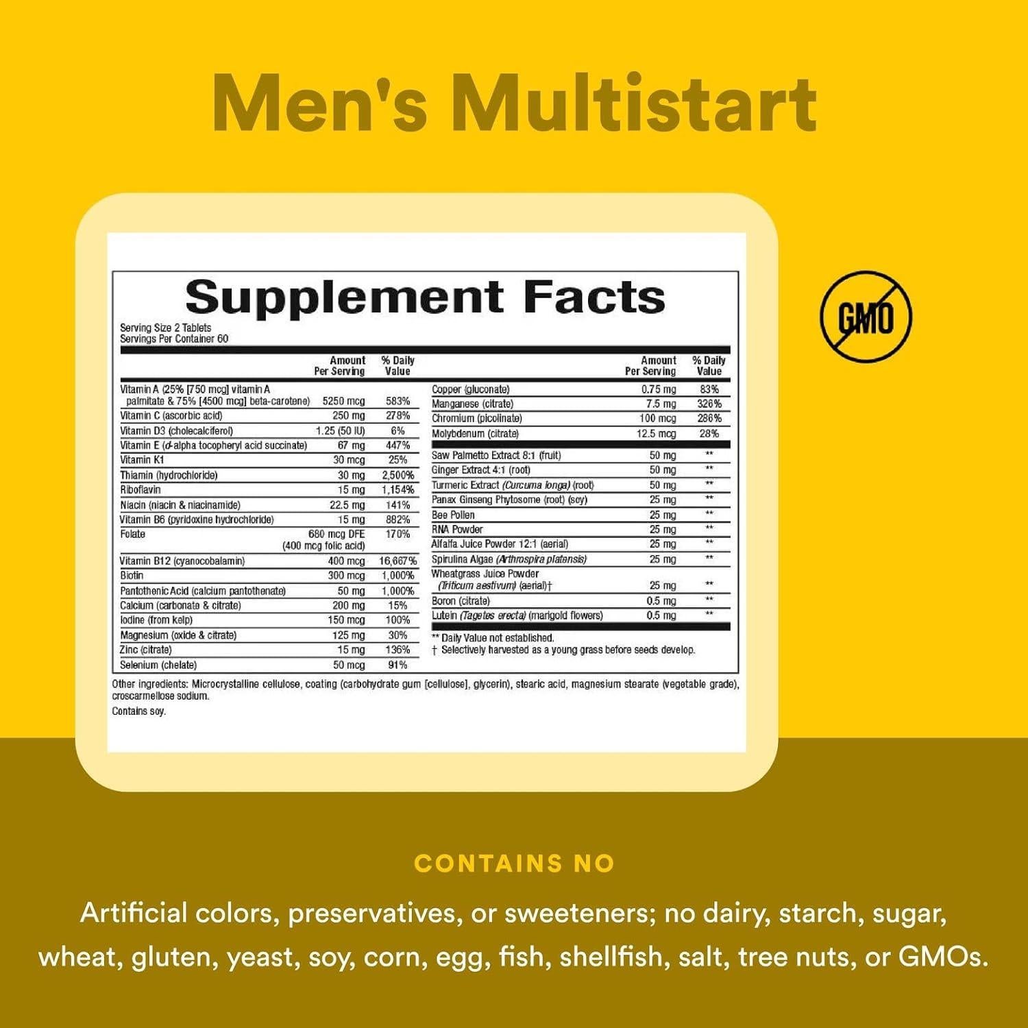 Suplemento Multivitamínico Natural Factors Hombres 120 tabletas