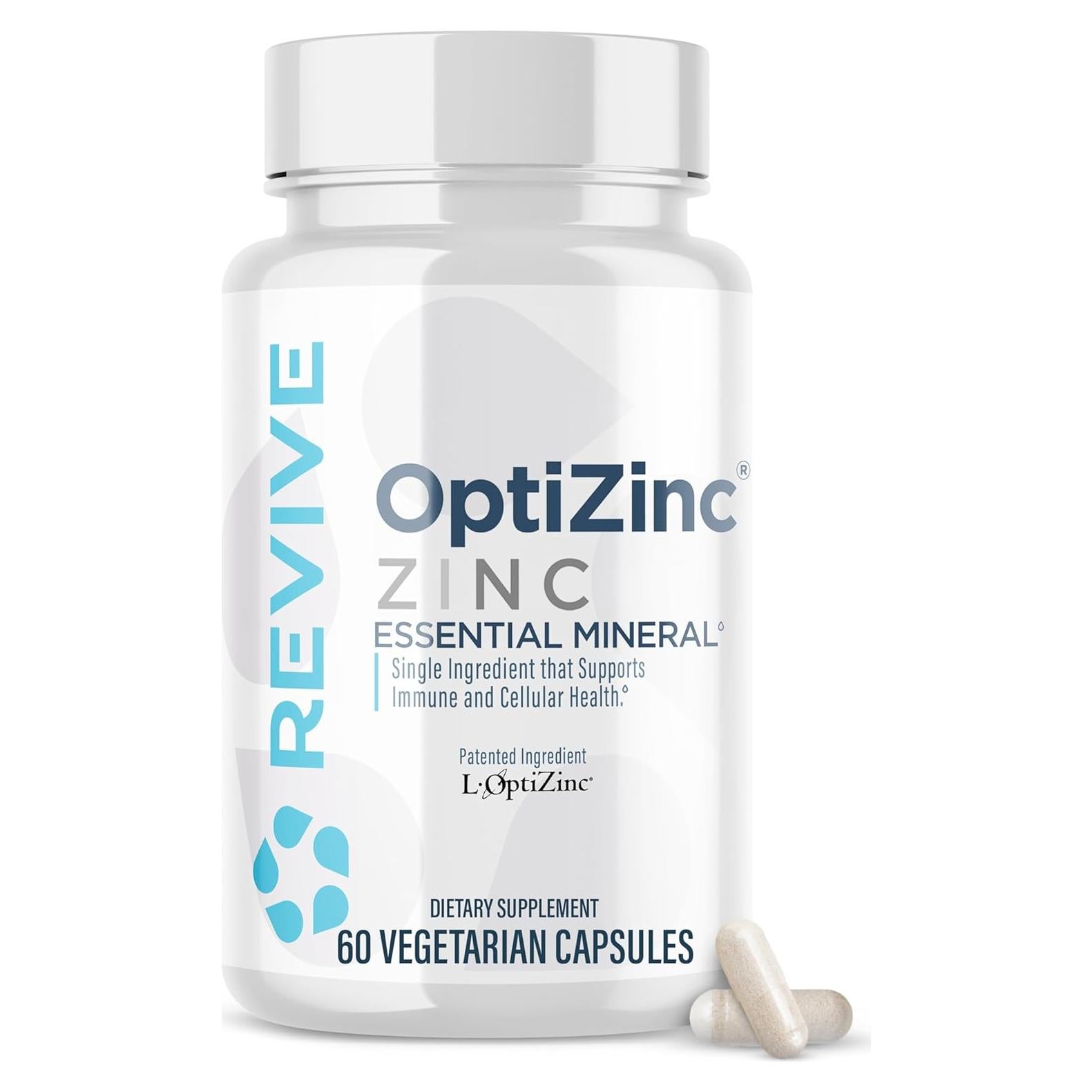 Suplemento de Zinc Revive MD 50mg - 60 Cápsulas Inmunidad