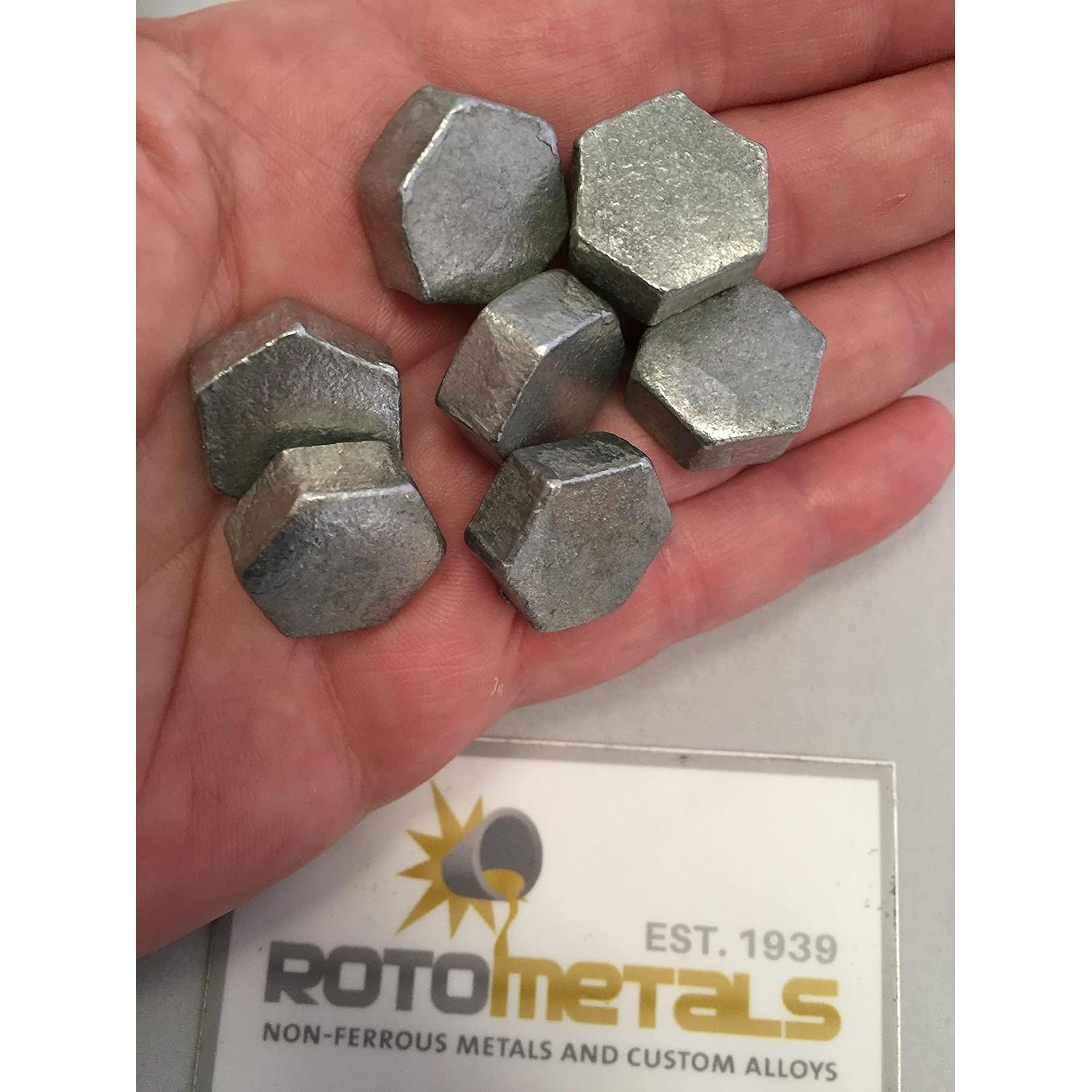 Zinc Puro 99.99% 100 Gramos en 4 Piezas para Coleccionistas