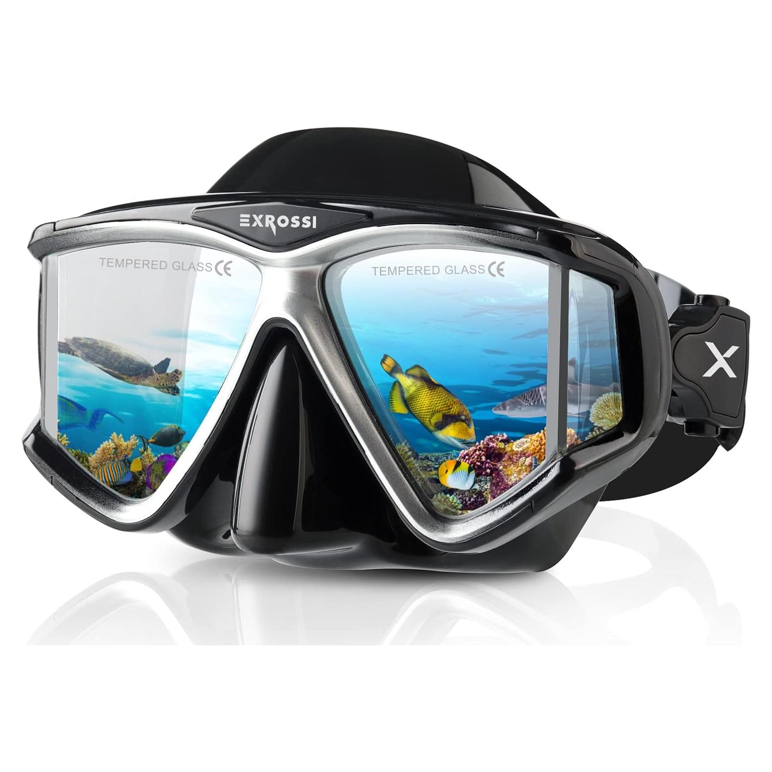 Máscara de Buceo EXROSSI RS-1500 4 Lentes Antivaho
