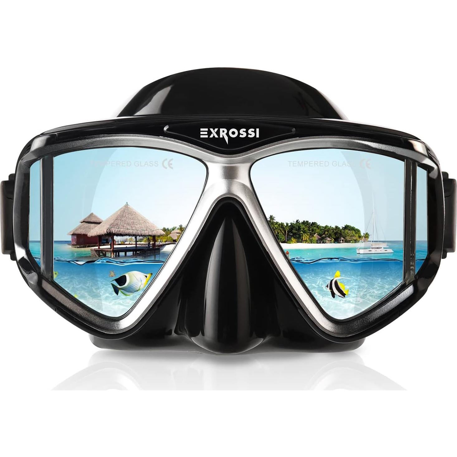 Máscara de Buceo EXROSSI RS-1500 4 Lentes Antivaho