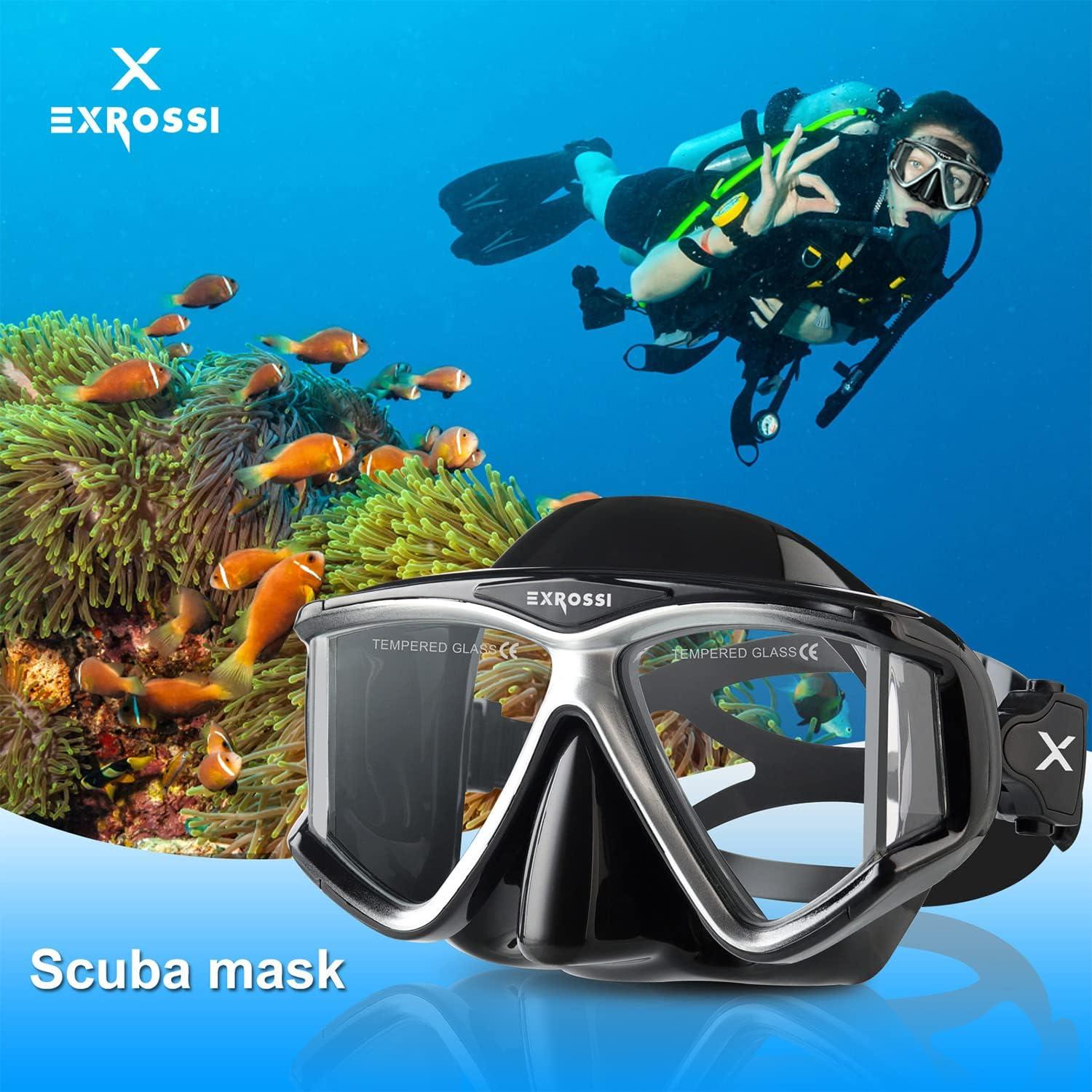 Máscara de Buceo EXROSSI RS-1500 4 Lentes Antivaho
