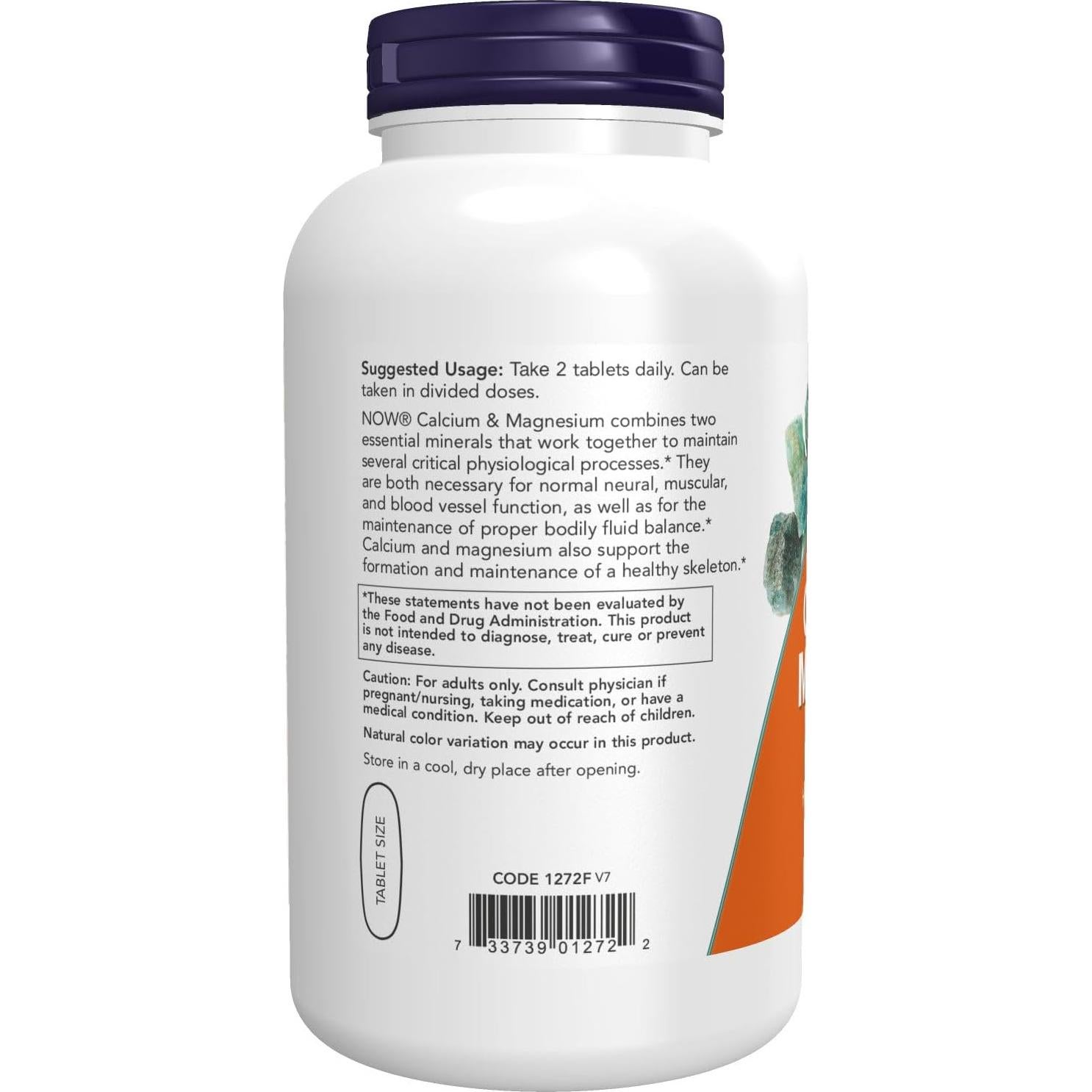 Suplemento de Calcio y Magnesio NOW Foods 250 Tabletas