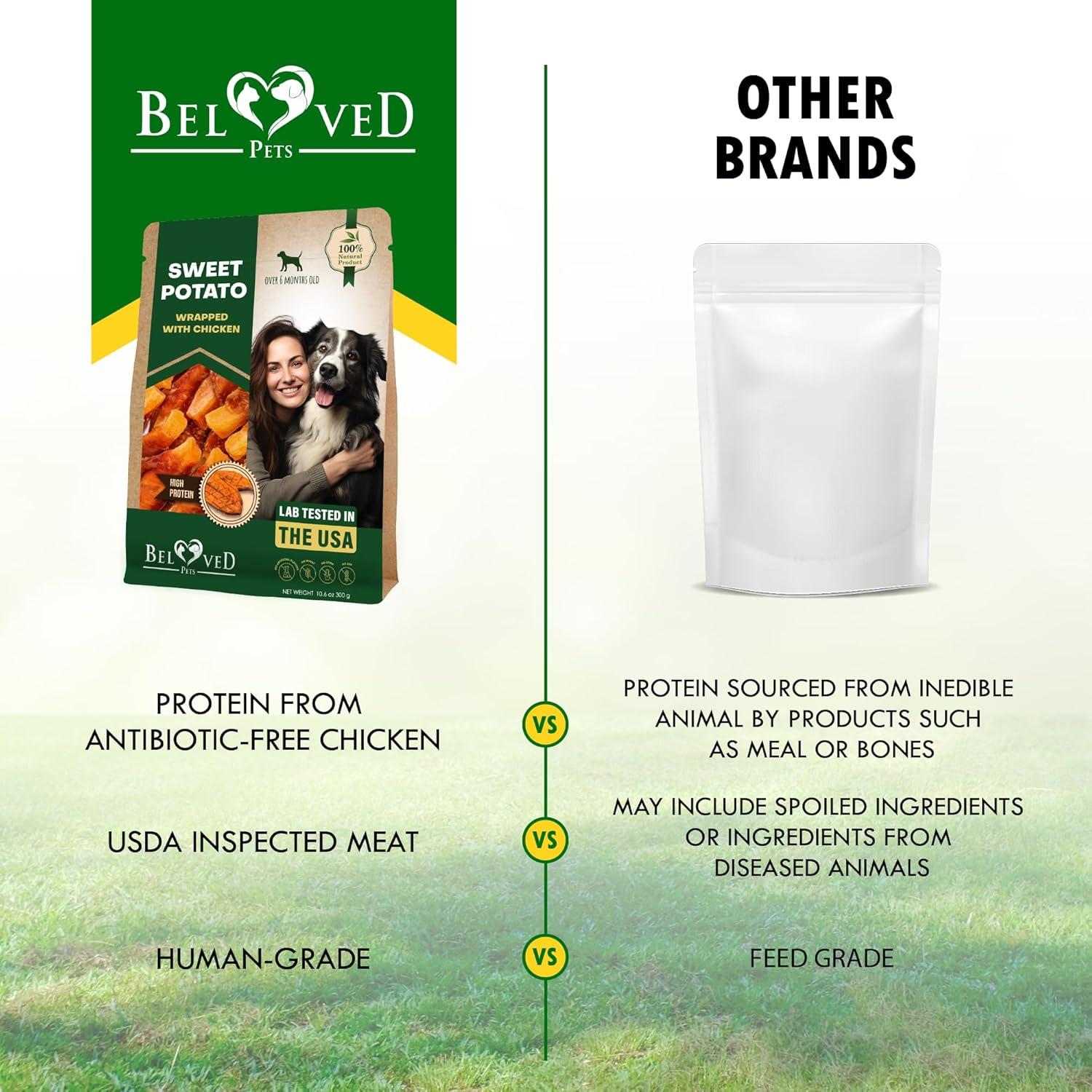 Galletas Masticables para Perros Mascotas Queridas 320g Pollo y Batata