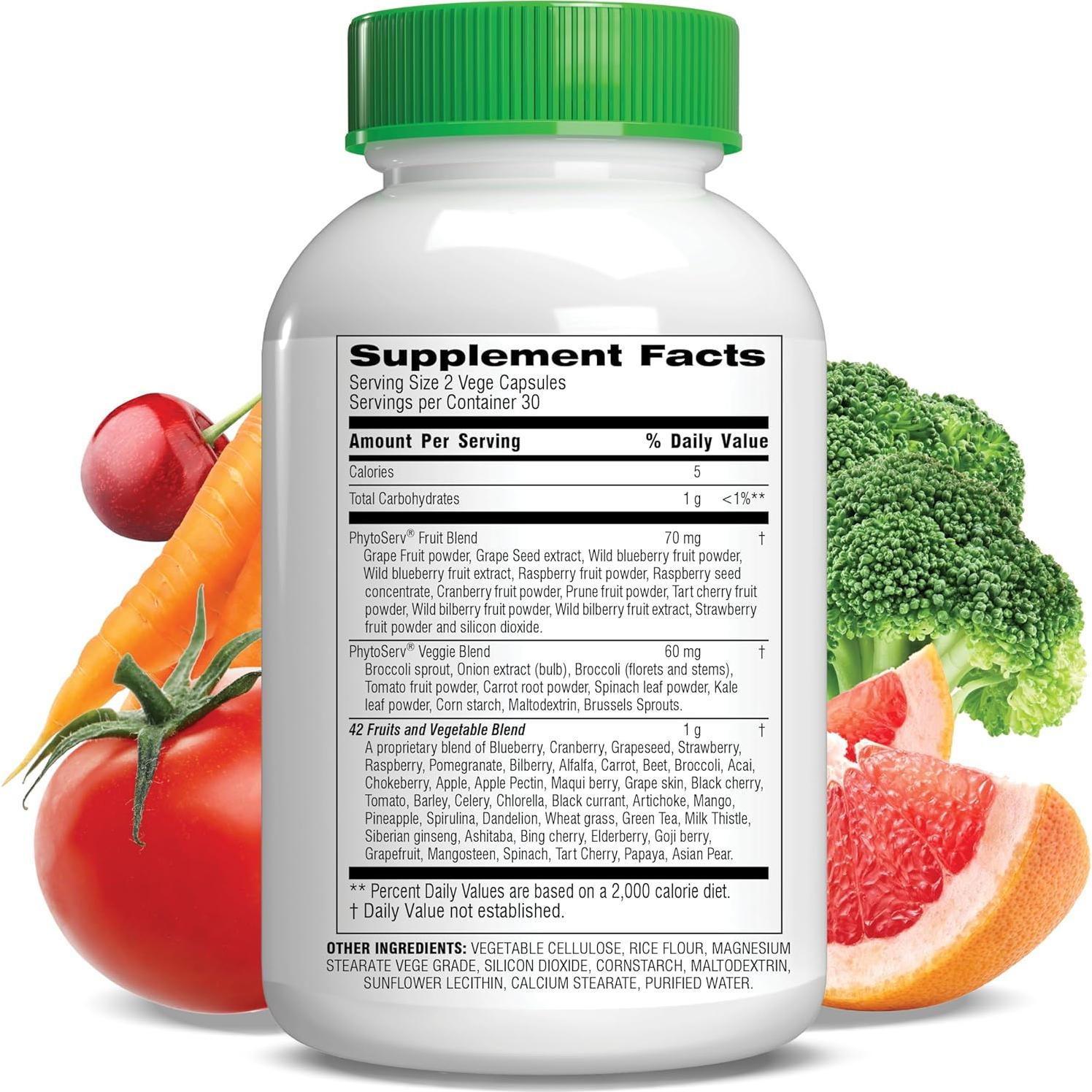 Suplemento de Frutas y Verduras Botanic Choice - 60 Cápsulas