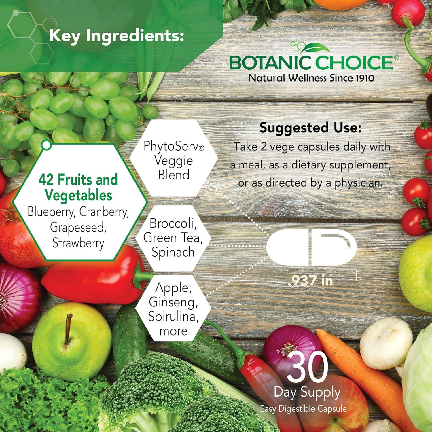 Suplemento de Frutas y Verduras Botanic Choice - 60 Cápsulas