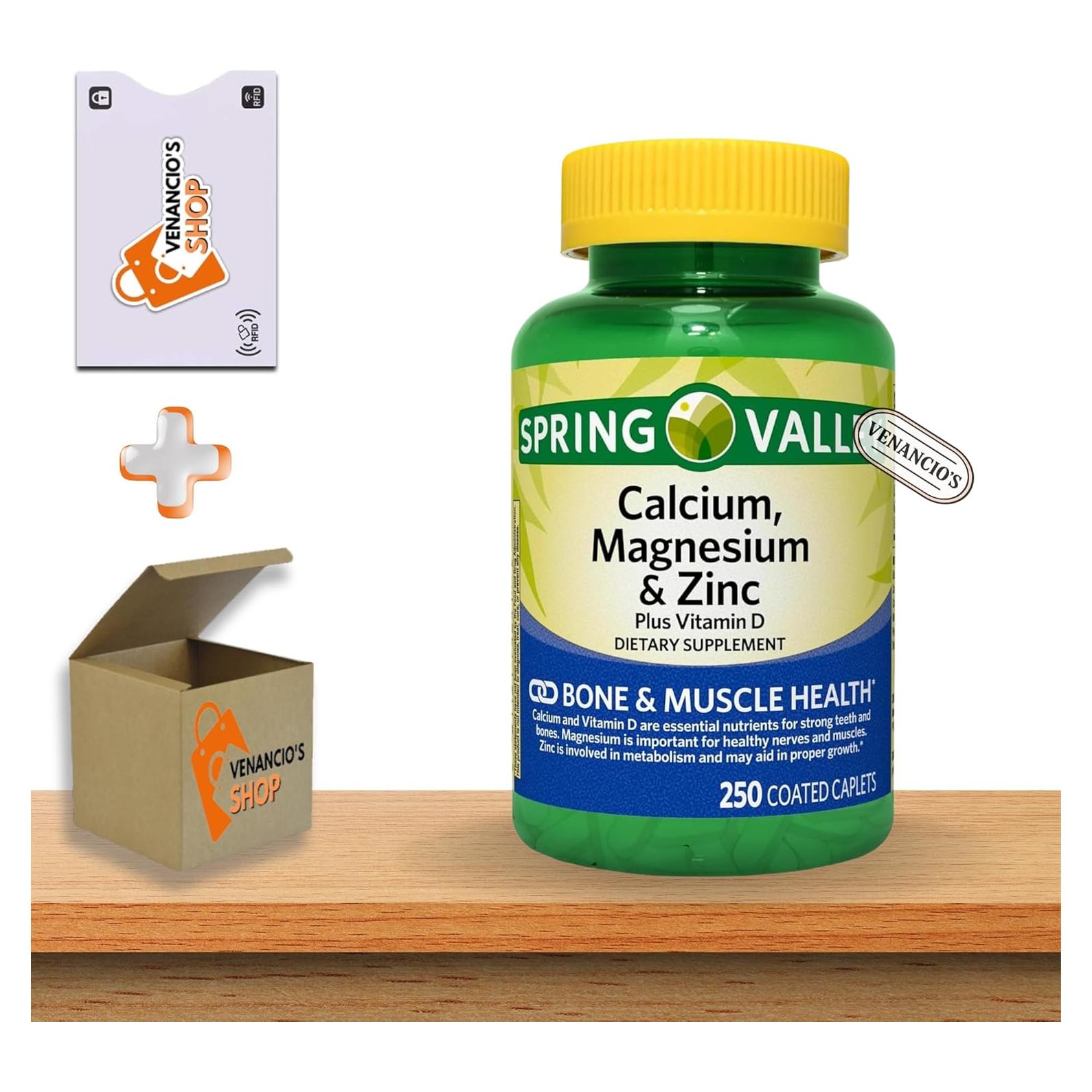 Suplemento Calcio Magnesio Zinc D3 Spring Valley 250 Comprimidos