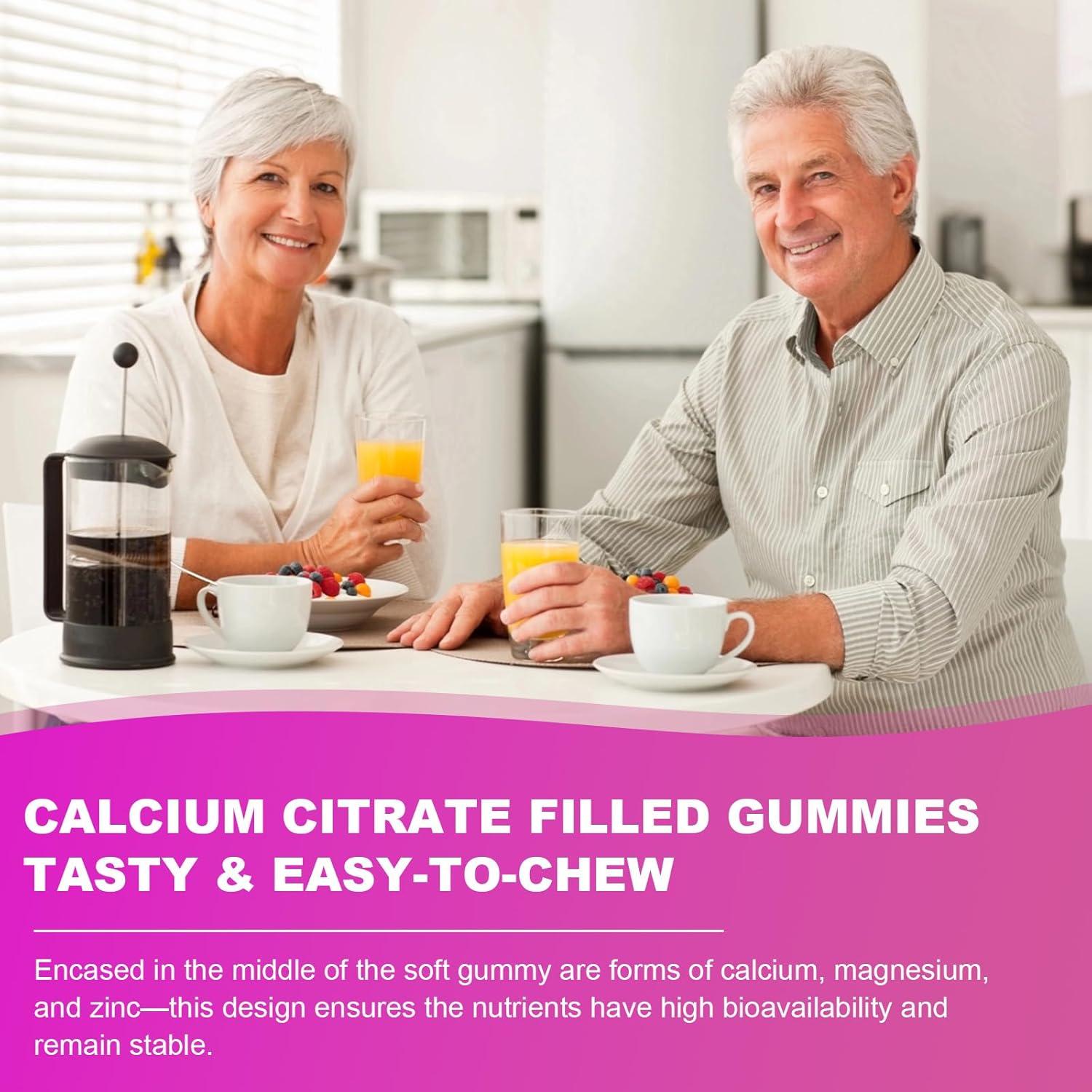 Citrato de Calcio 1200mg Elysx con Vitamina D3 y K2, 60 Gomas