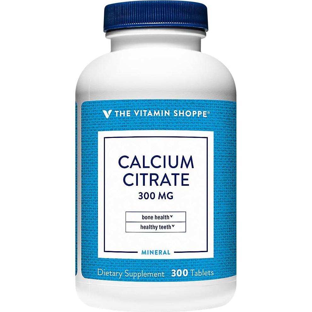 Citrato de Calcio 300mg The Vitamin Shoppe - 100% Absorbible