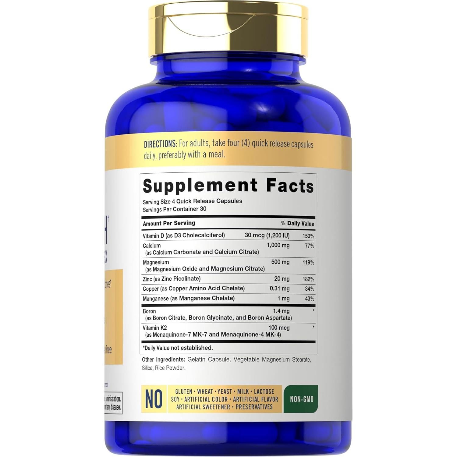 Suplemento de Calcio y Vitamina D3 Carlyle | 120 Cápsulas