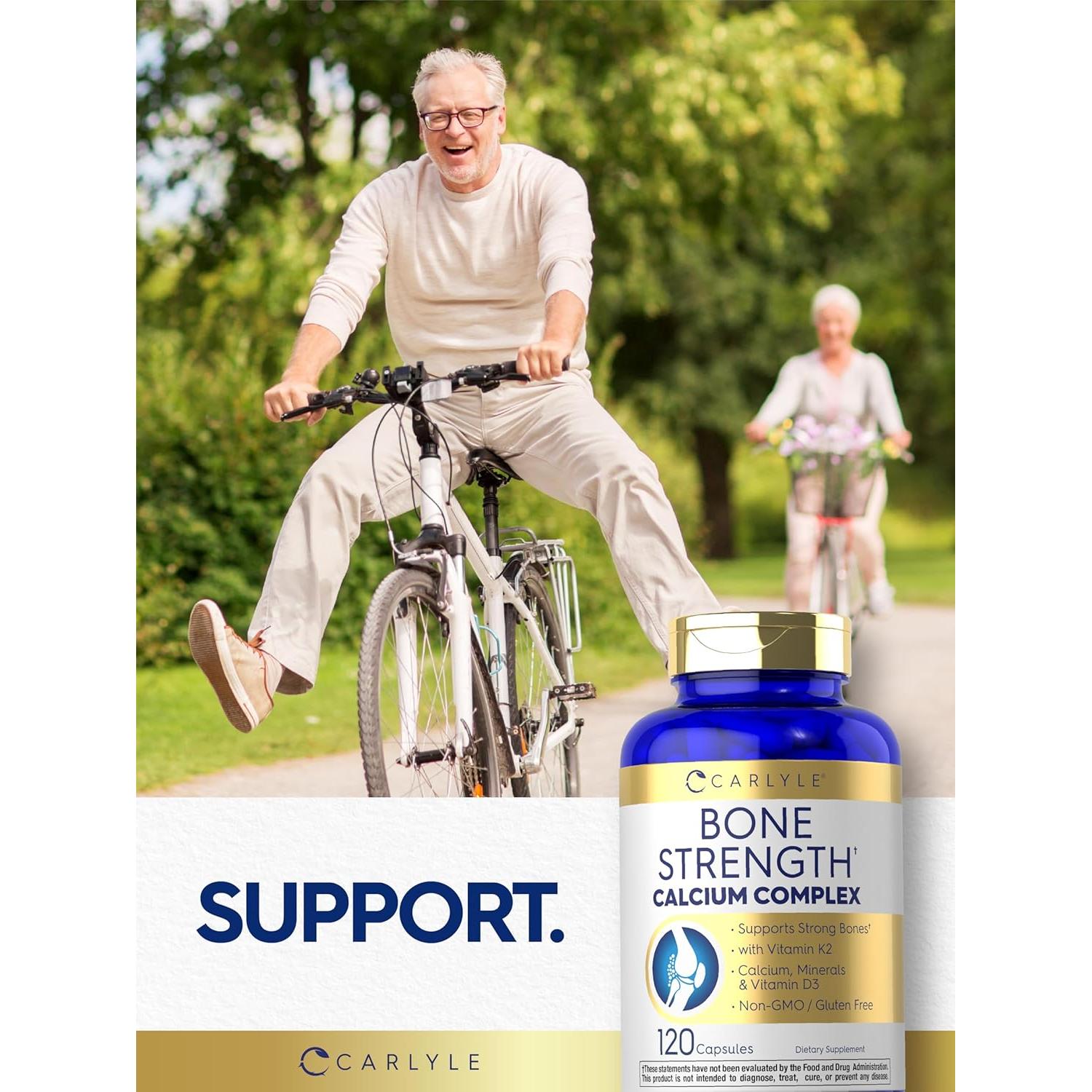 Suplemento de Calcio y Vitamina D3 Carlyle | 120 Cápsulas