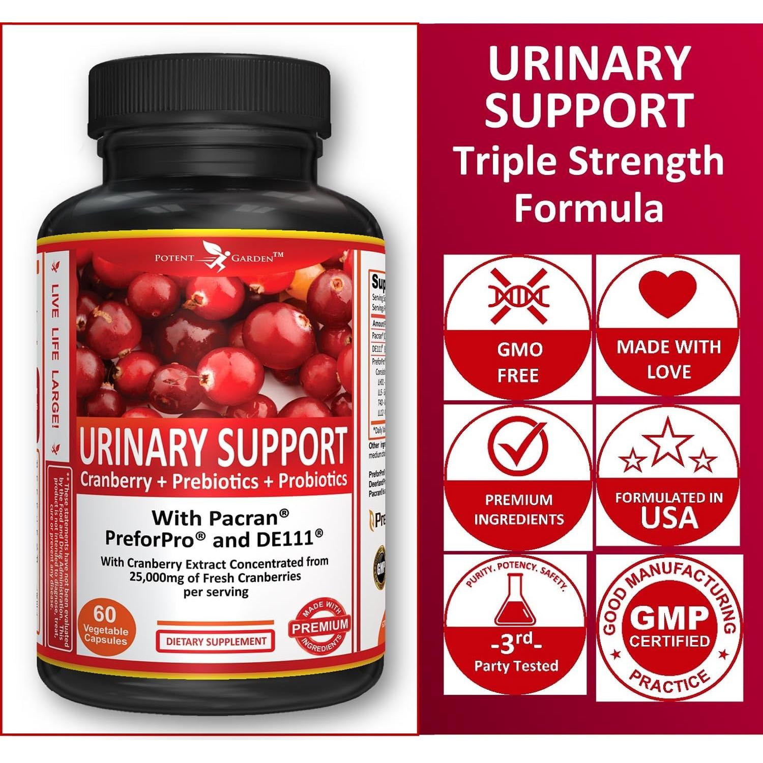 Suplemento Urinario Potent Garden 60 Caps - Arándano Probiotico