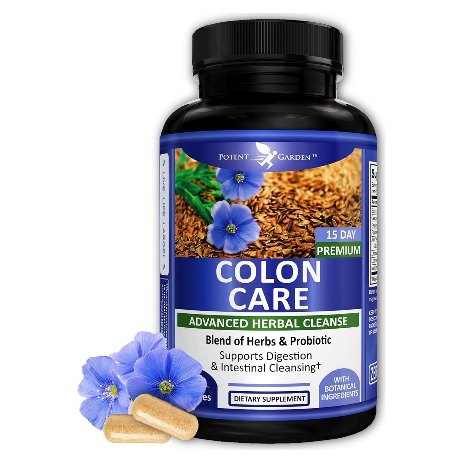 Cápsulas de Limpieza del Colon Potent Garden 30 Unidades