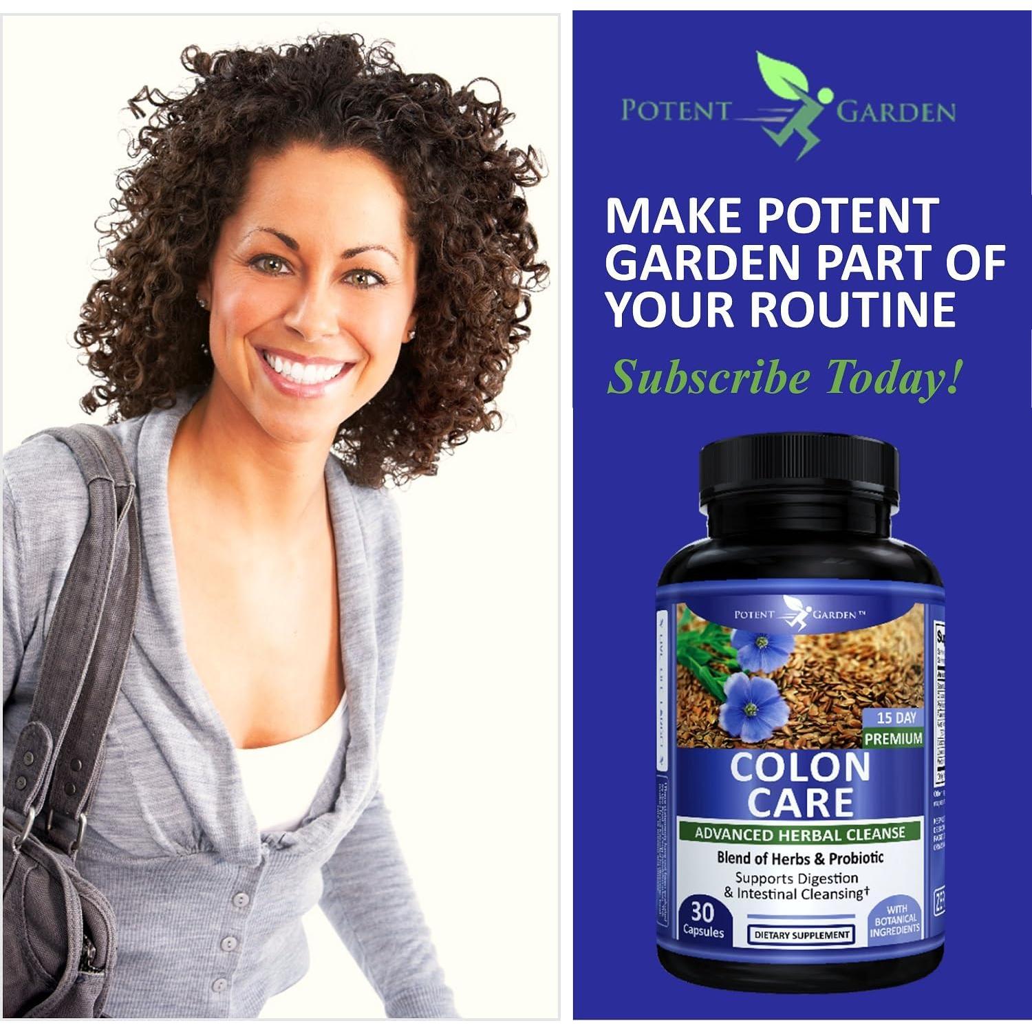 Cápsulas de Limpieza del Colon Potent Garden 30 Unidades