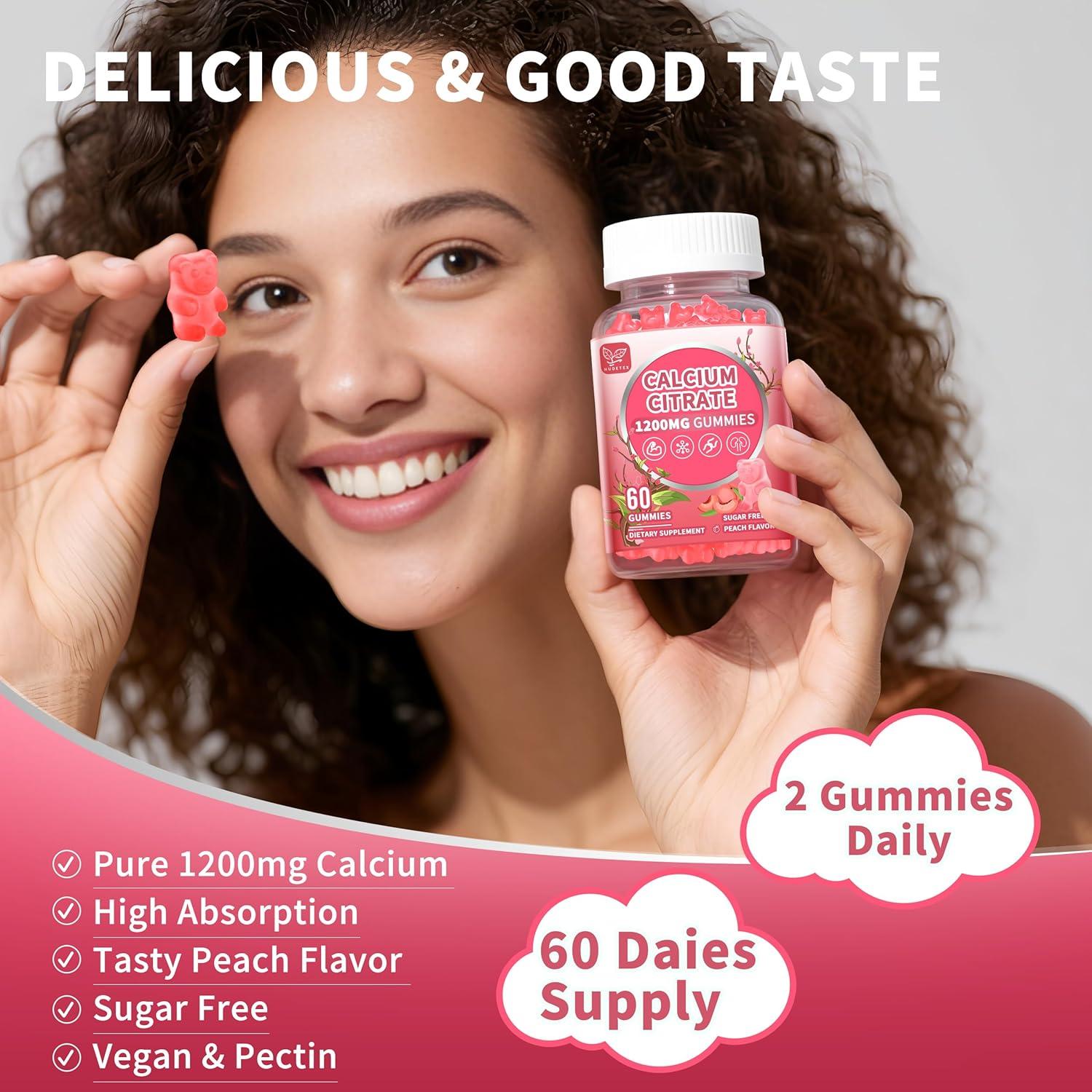 Gominolas de Citrato de Calcio 1200 mg Hudetex - 60 Unidades