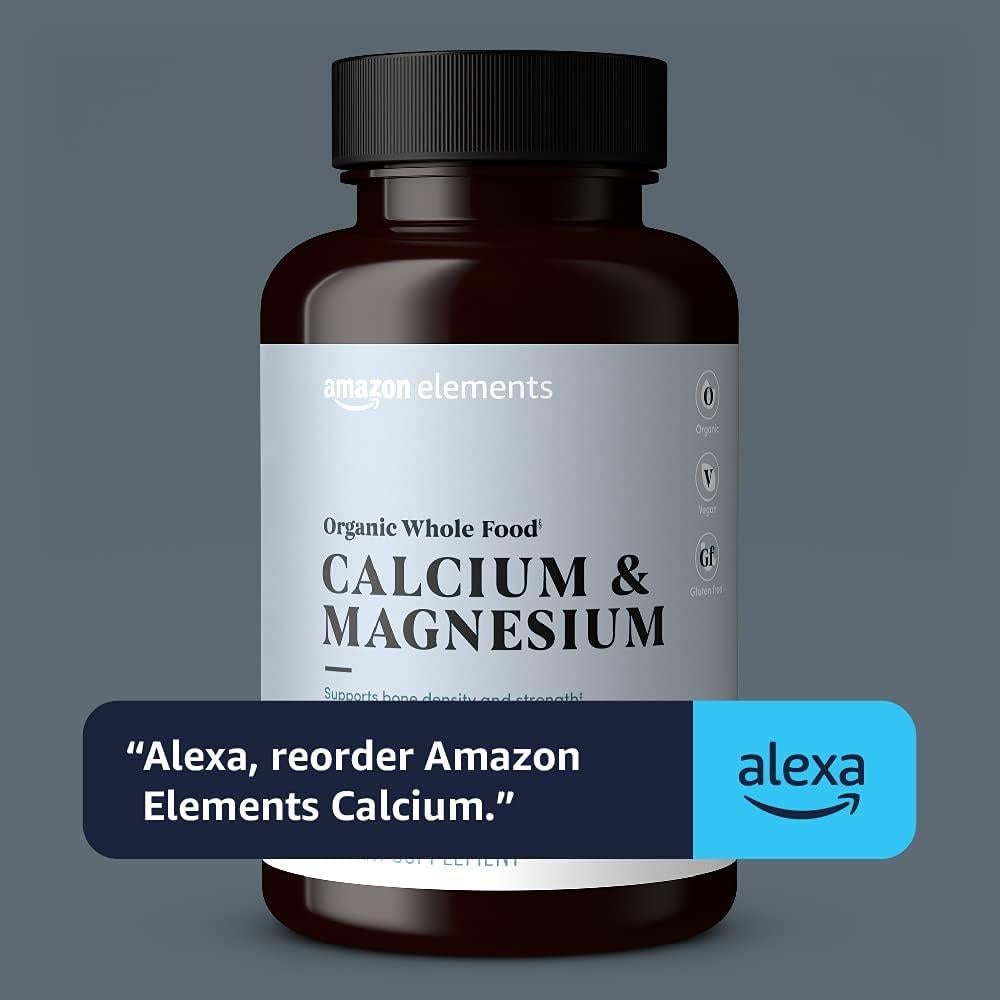 Calcio y Magnesio Orgánico Amazon Elements 90 Tabletas