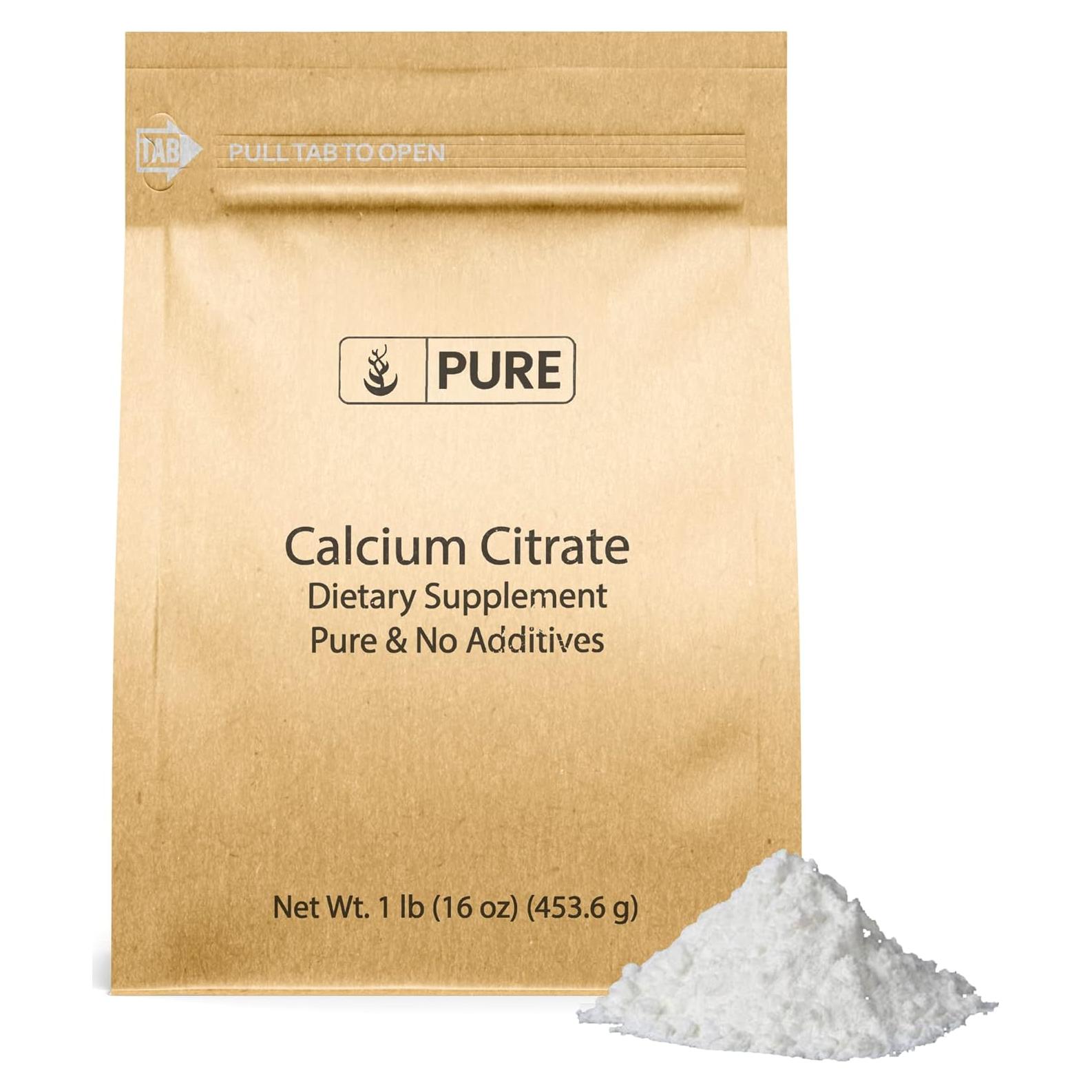 Citrato de Calcio Ingredientes Originales Puros 454g Suplemento