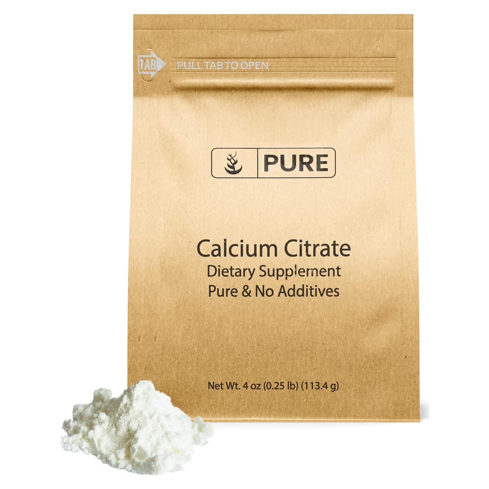 Citrato de Calcio Ingredientes Originales Puros 113g Suplemento