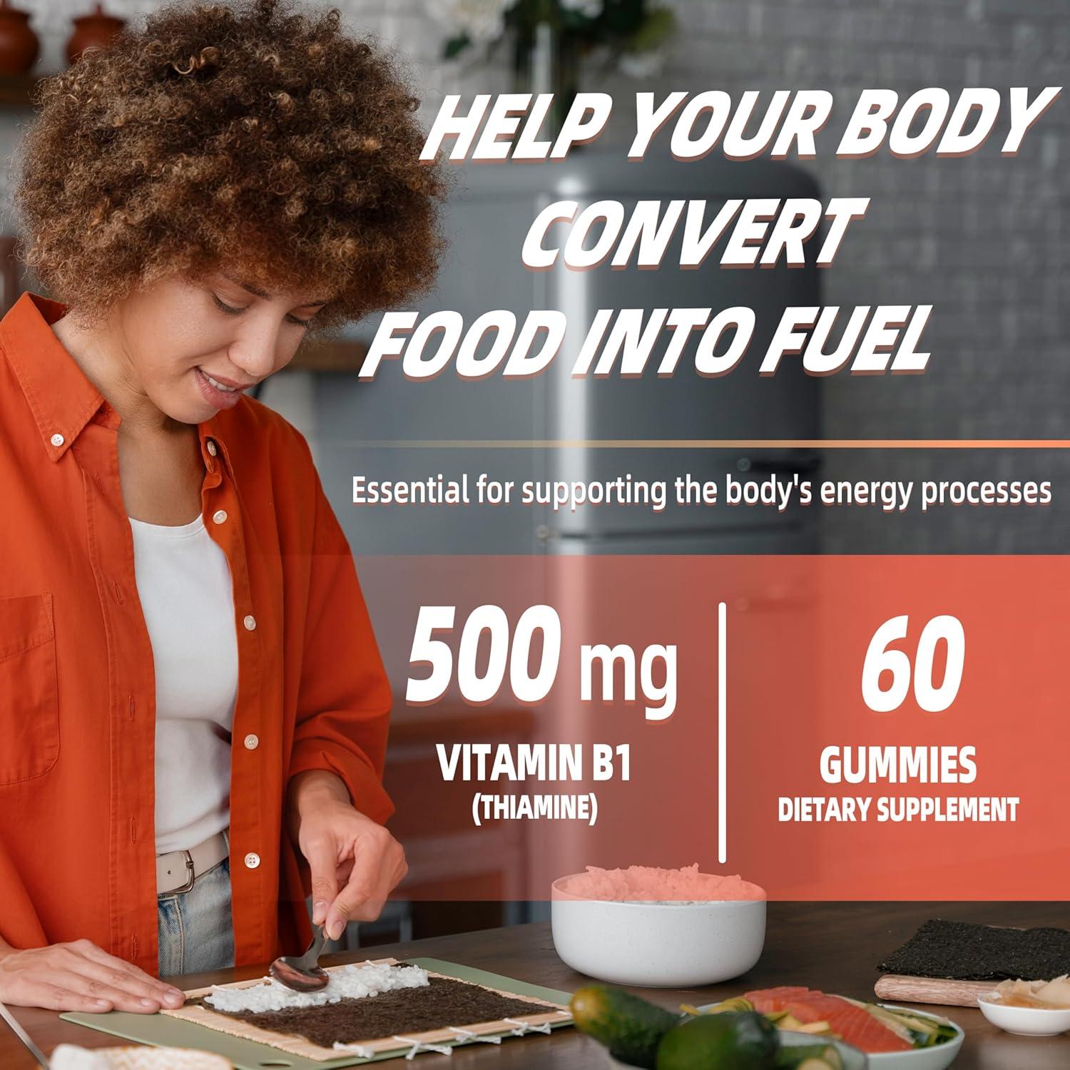 Gomitas de Vitamina B1 500mg ASWORD - Suplemento Vegano