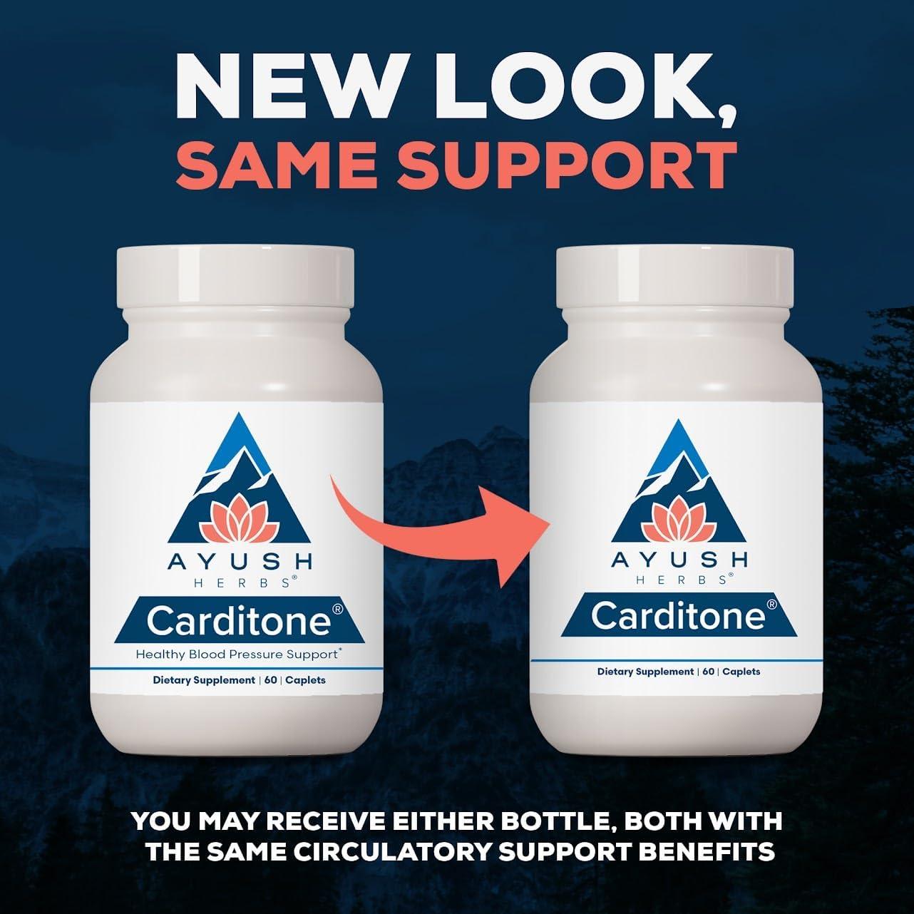 Ayush Herbs Carditone - Suplemento Natural Salud Corazón 60 Tabletas