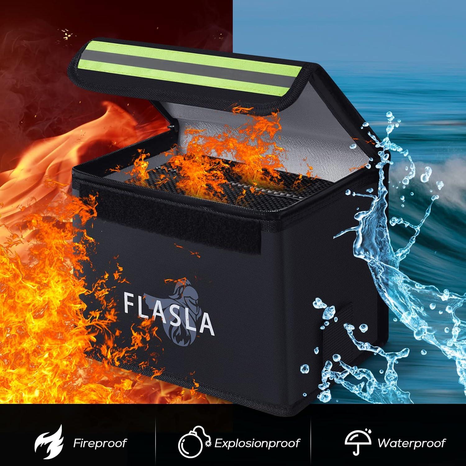 Bolsa a Prueba de Fuego FLASLD para Baterías Lipo 49x11x18cm