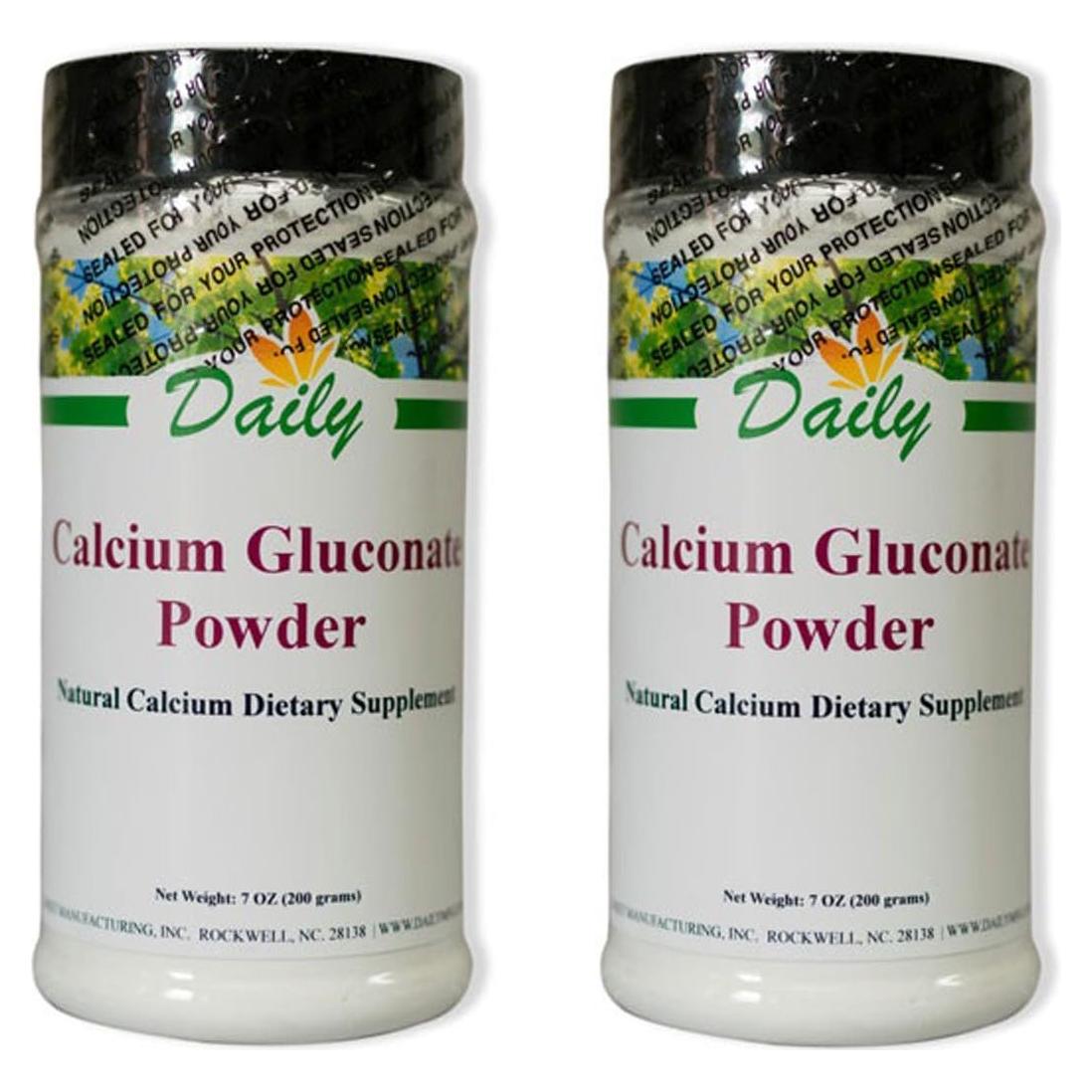 Polvo de Gluconato de Calcio Daily Manufacturing 200 g Suplemento