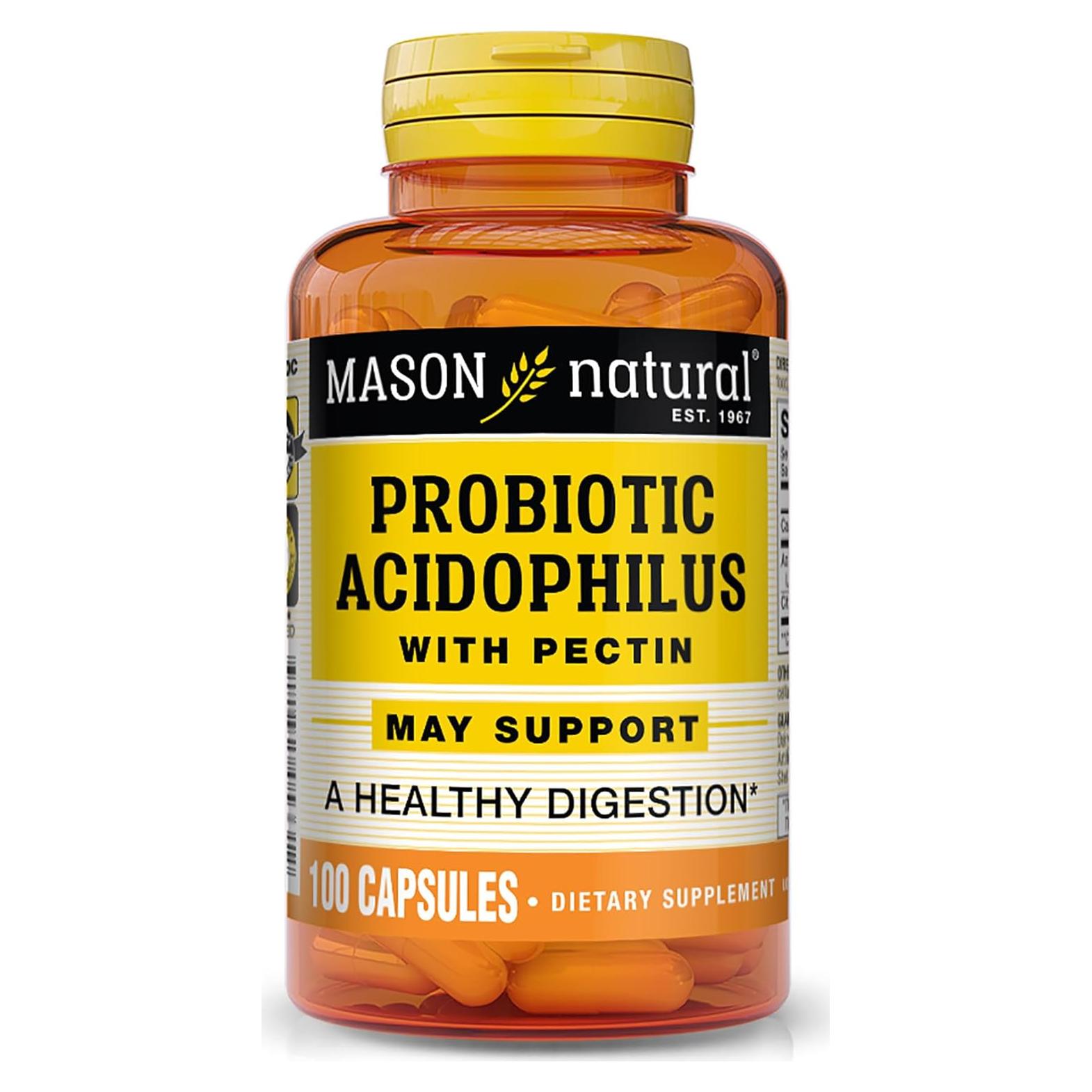 Cápsulas de Acidophilus Mason Natural 100 Unidades Digestivas