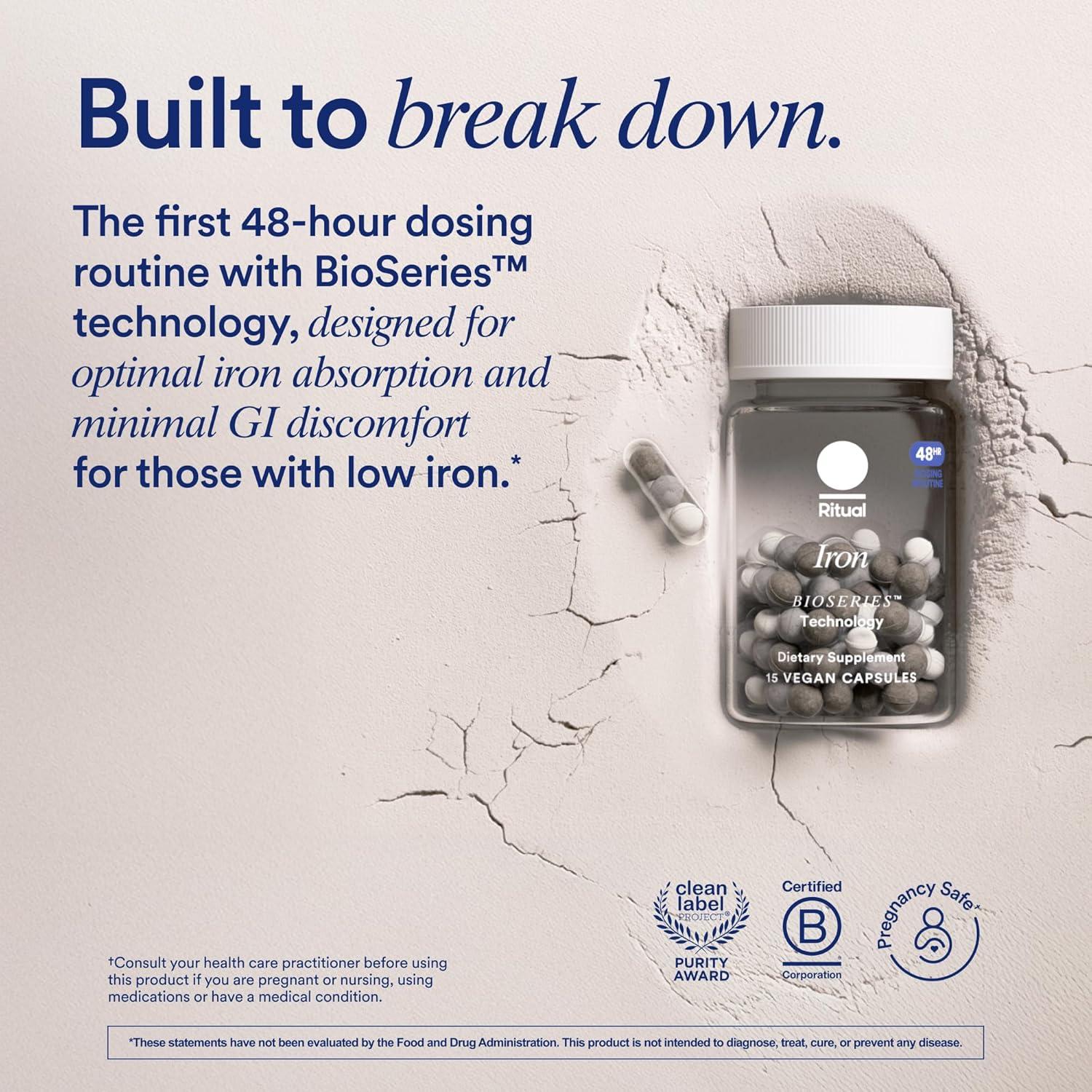 Suplemento de Hierro Ritual 60 mg con Vitaminas A y C - 15 Porciones