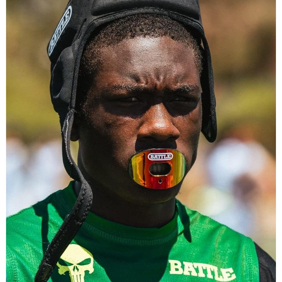 Protector Bucal de Fútbol Battle Sports Oxígeno - Azul/Verde