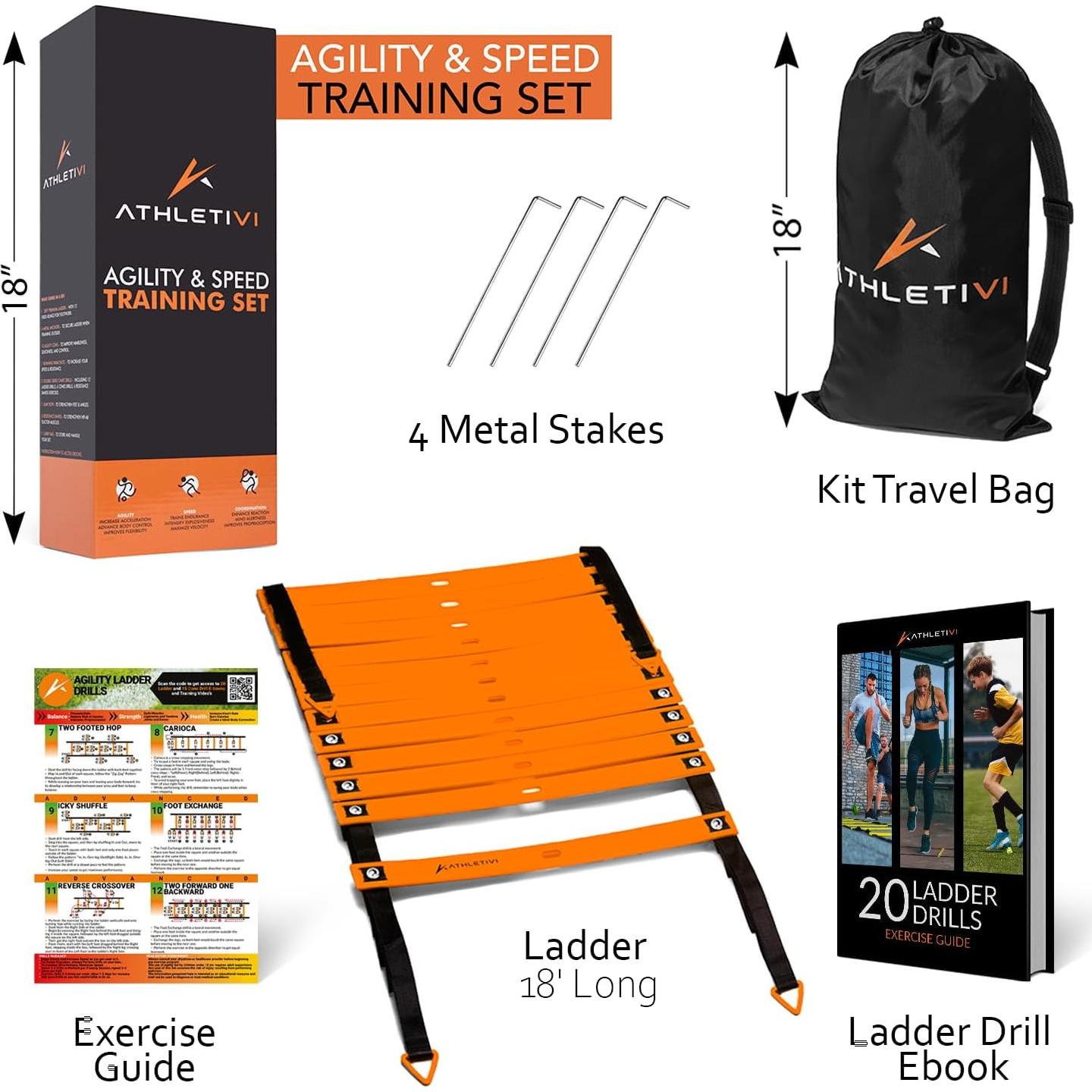 Conjunto de Entrenamiento de Agilidad Athletivi - Escalera 5.49m